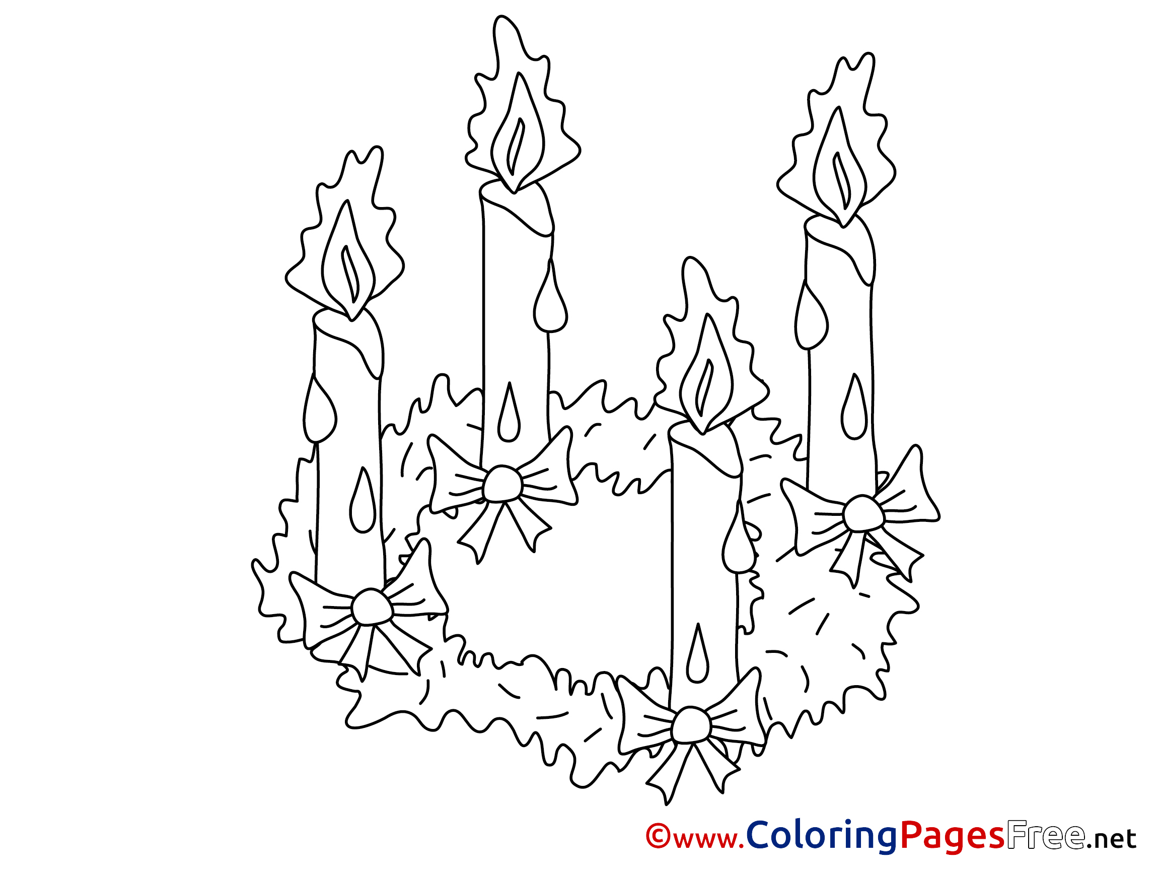 Download Flame Candle Coloring Pages Advent for free