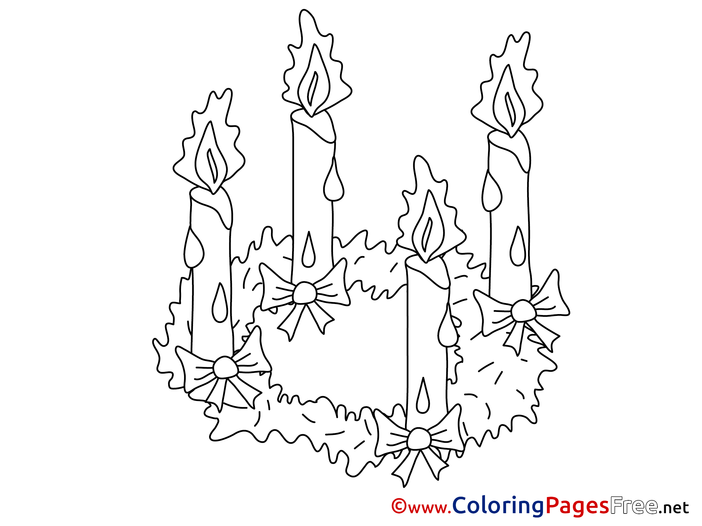 Download Flame Candle Coloring Pages Advent for free