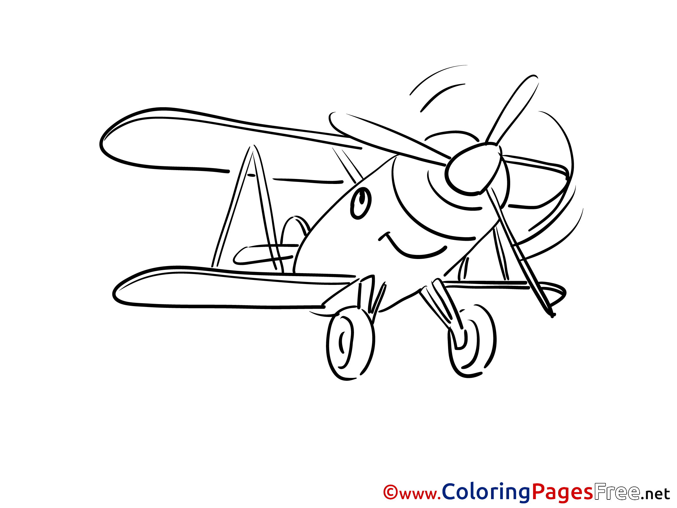 airplane coloring sheet