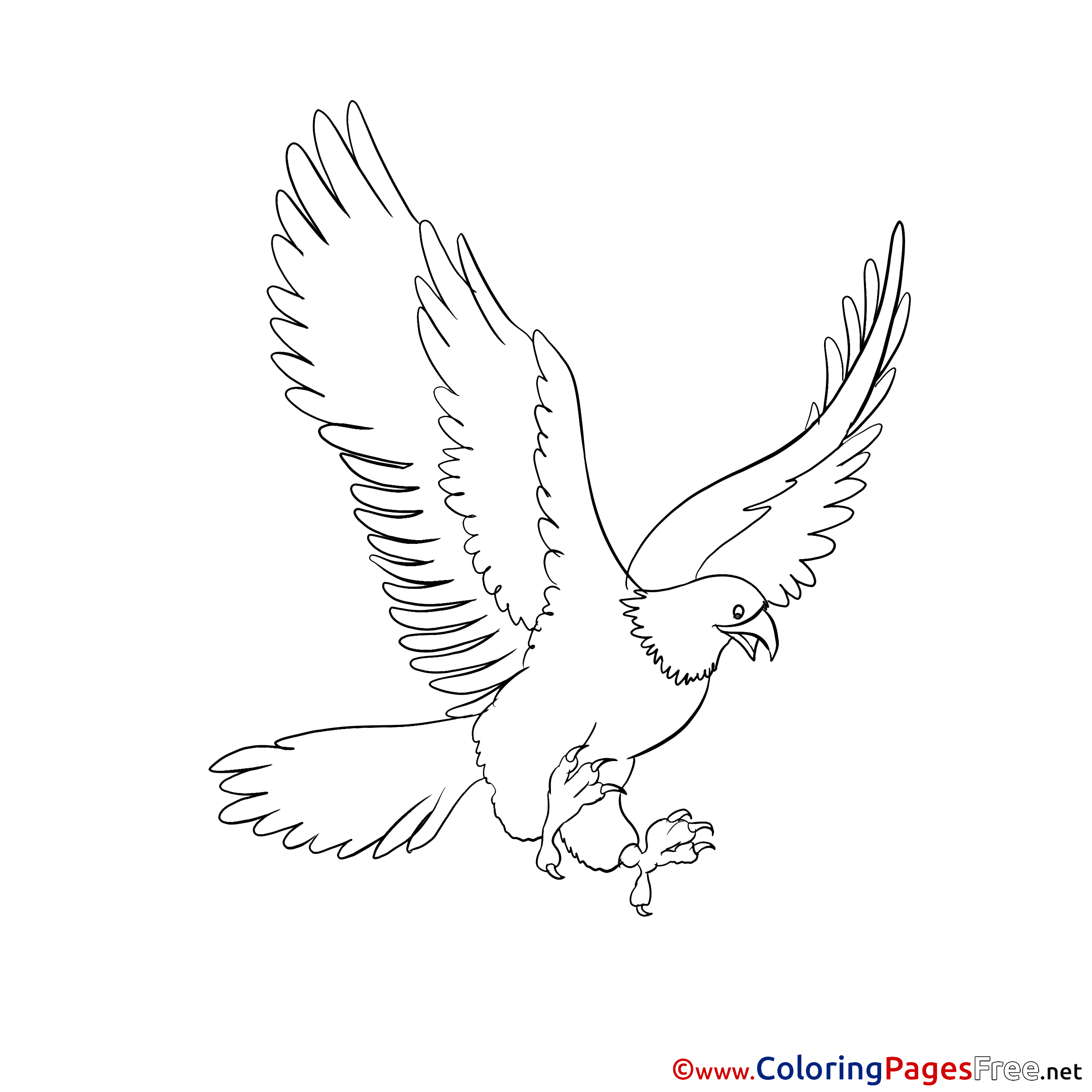 Eagle For Kids Printable Colouring Page