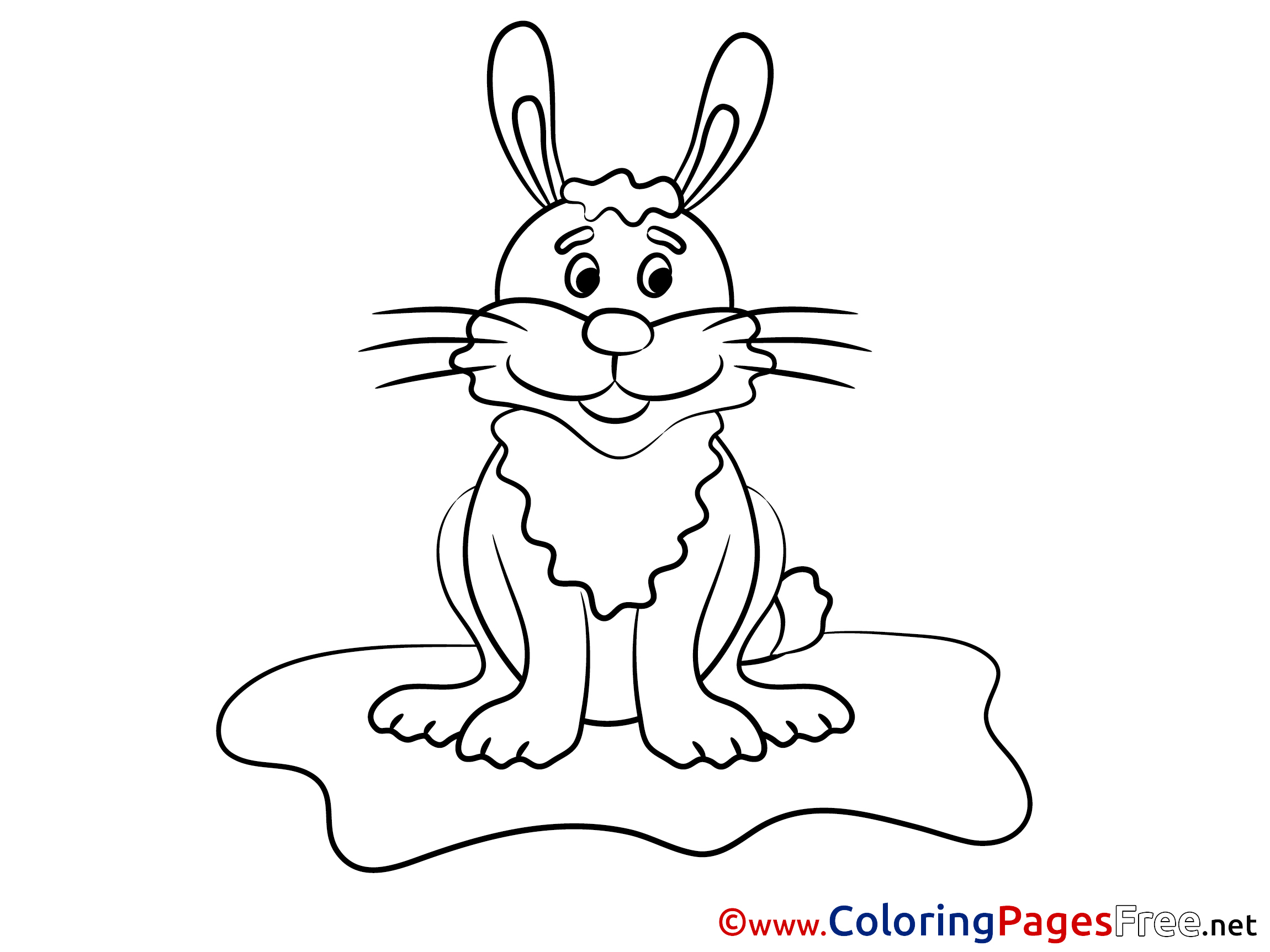 Rabbit Colouring Page Printable Free