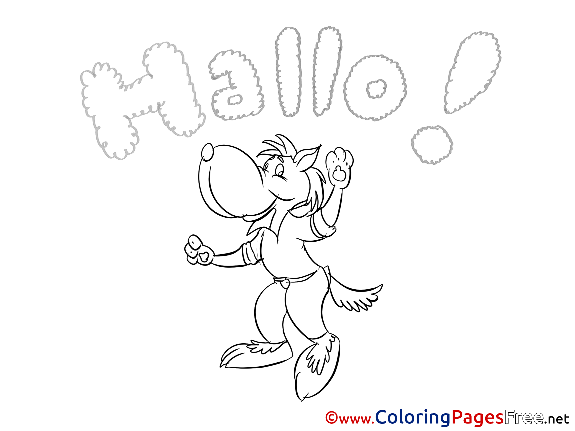 Wolf Kids free Coloring Page