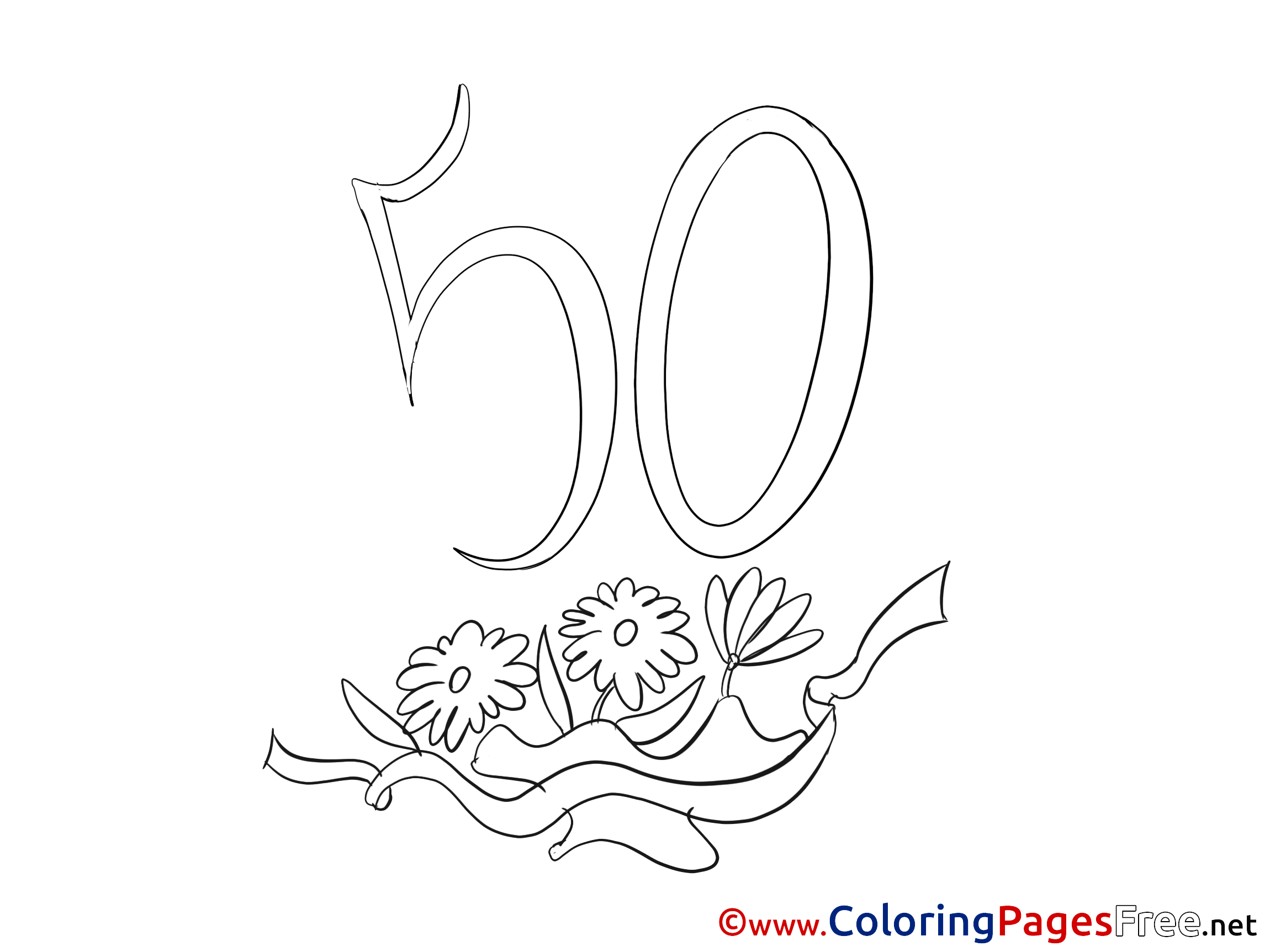50th Birthday Coloring Pages