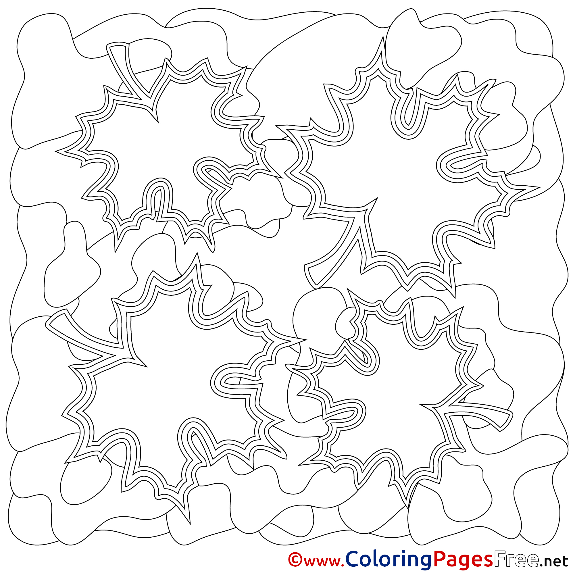 Maple Leaves Download Printable Coloring Pages