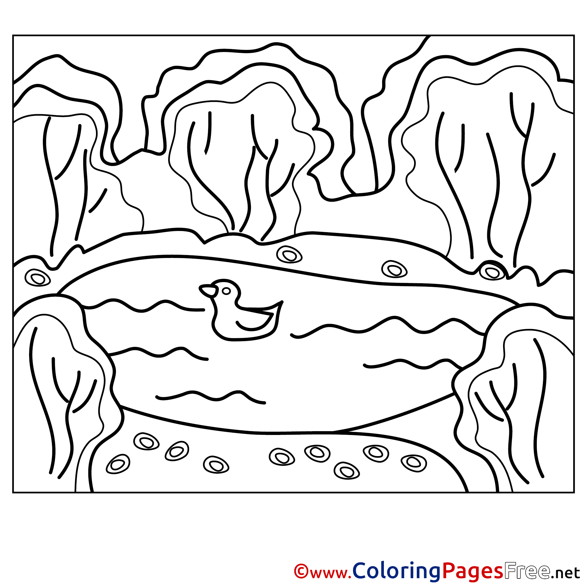 25 best ideas for coloring Pond Coloring Pages