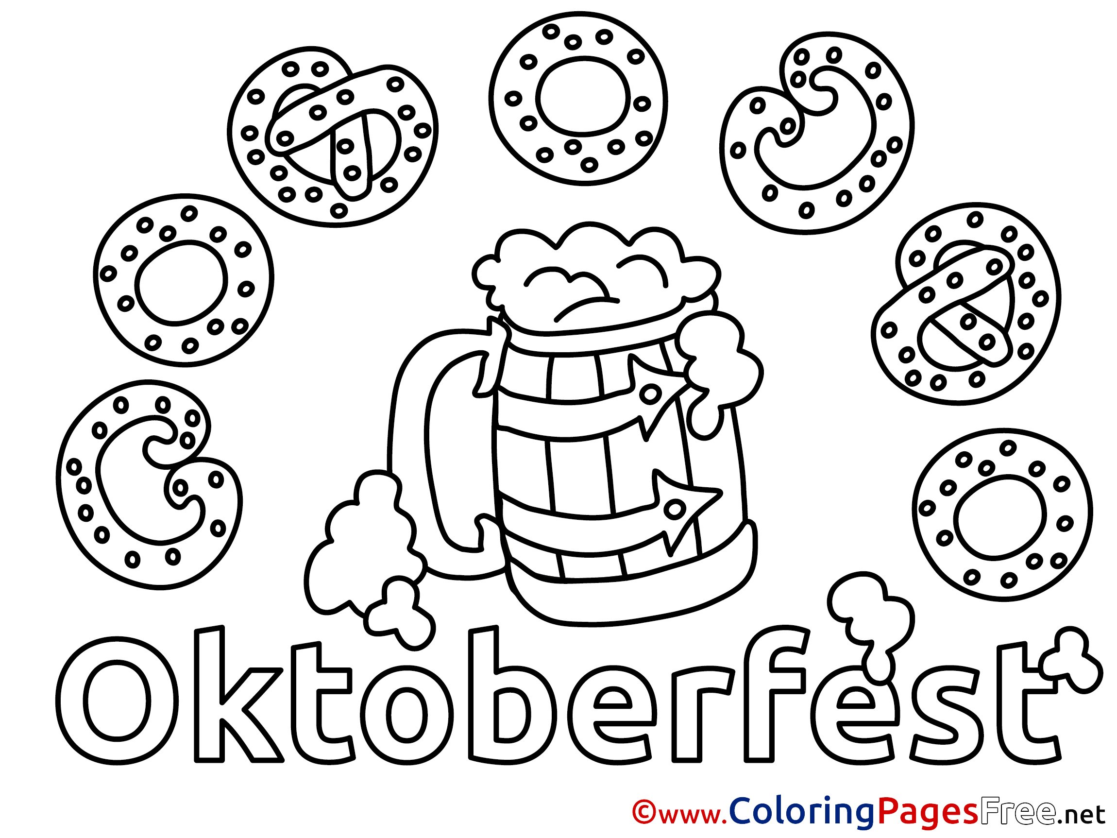 Oktoberfest Coloring Pages Coloring Pages Kids 2019
