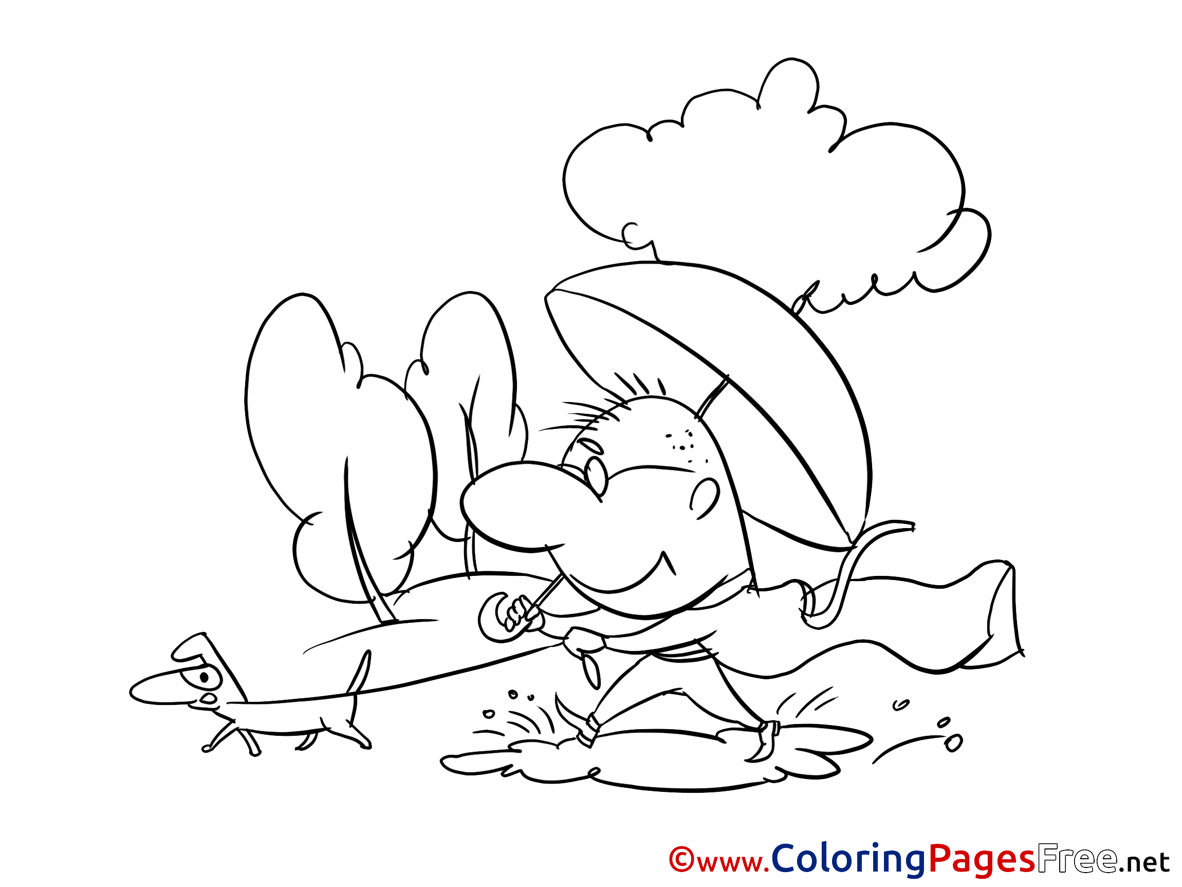 Download Stroll Man Dog printable Coloring Sheets download