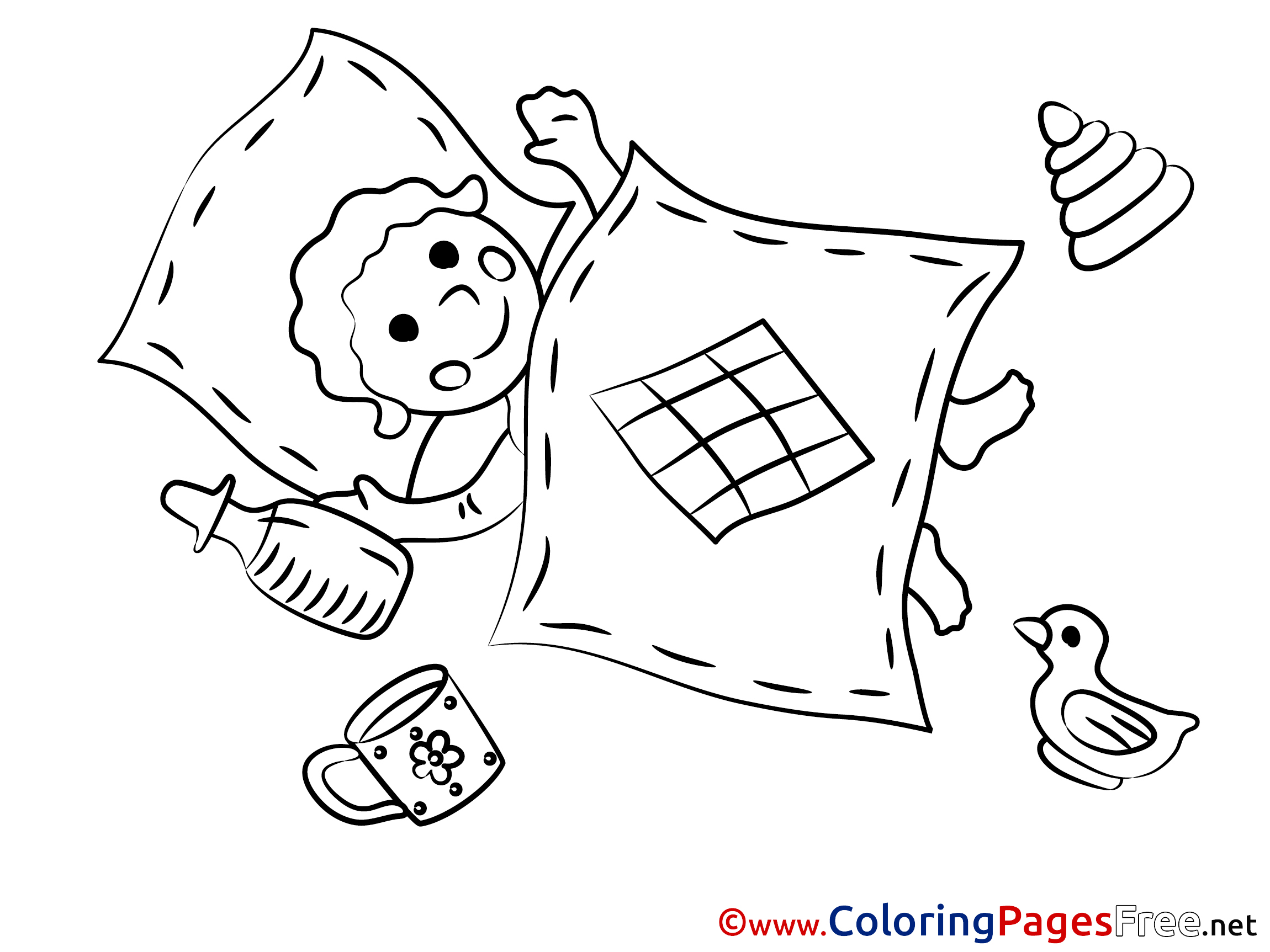 Baby Blanket Coloring Pages - Blanket For Kids Printable Colouring Page 20161019 2084010655 