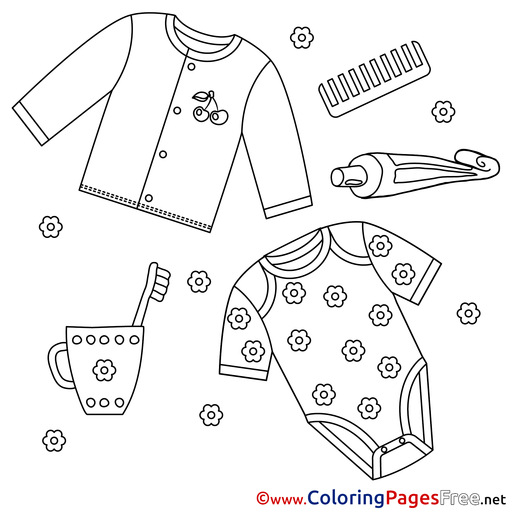 Clothes Children Download Colouring Page