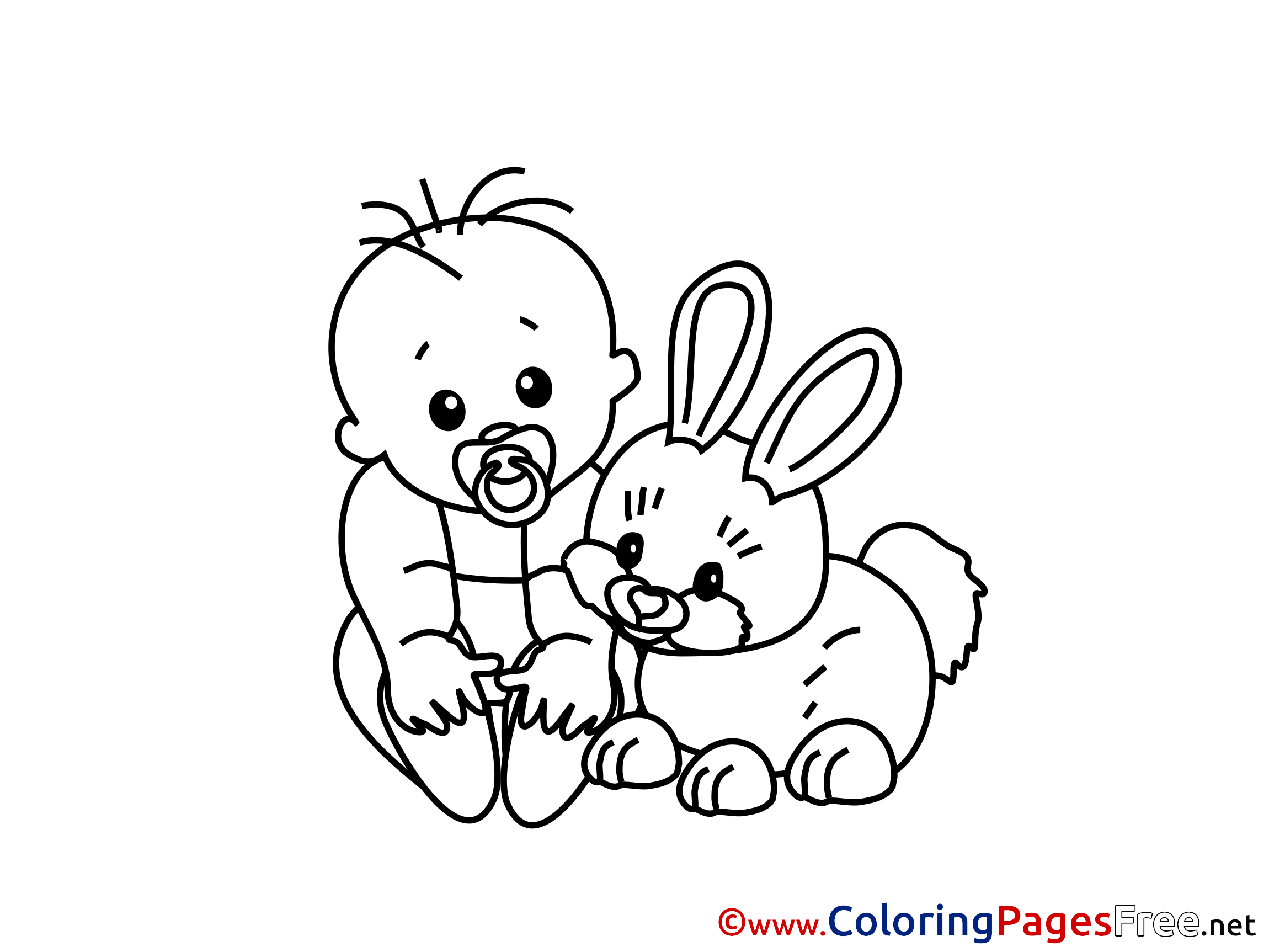 Rabbit For Free Coloring Pages Download