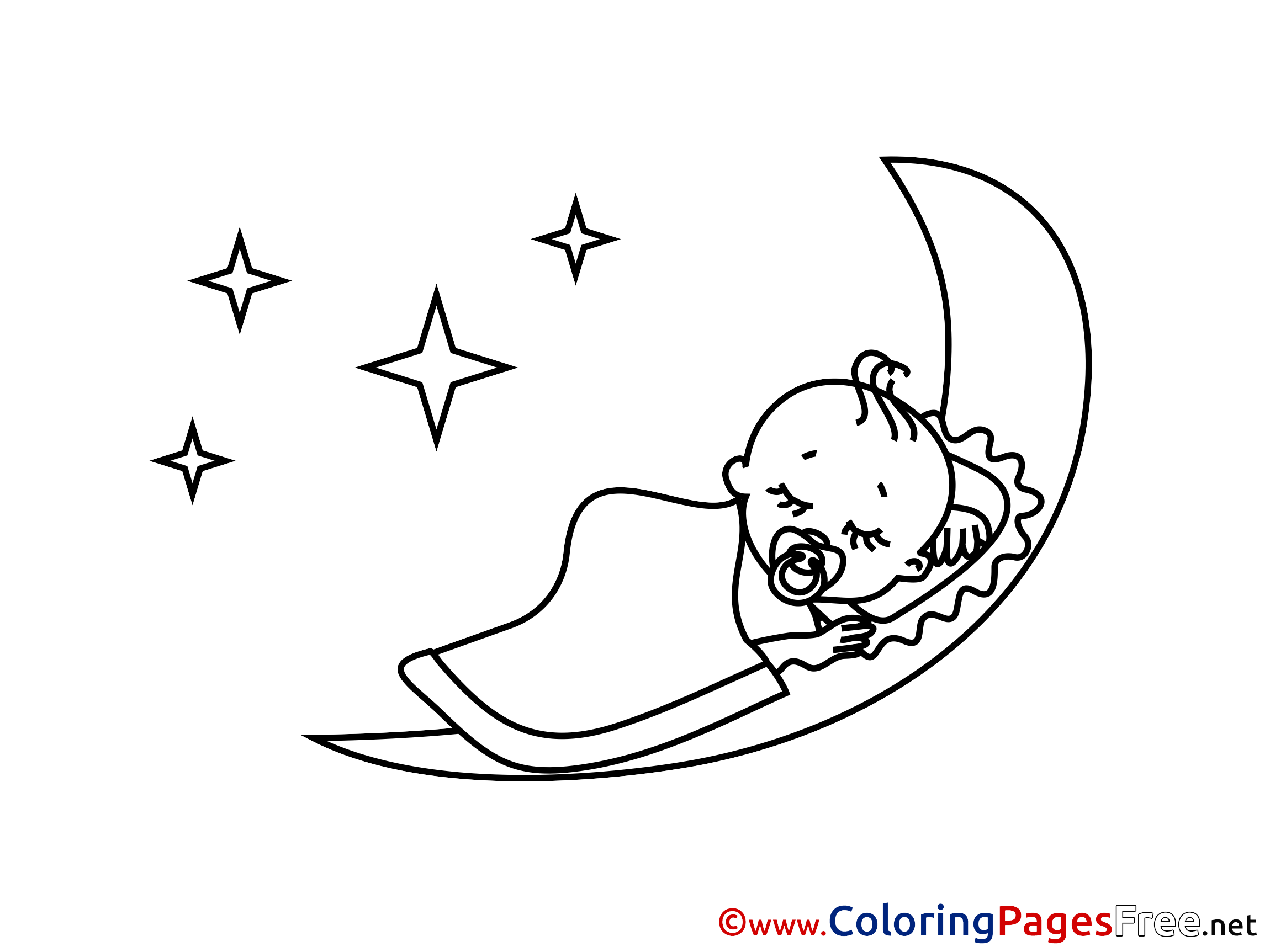Sleep Children download Colouring Page