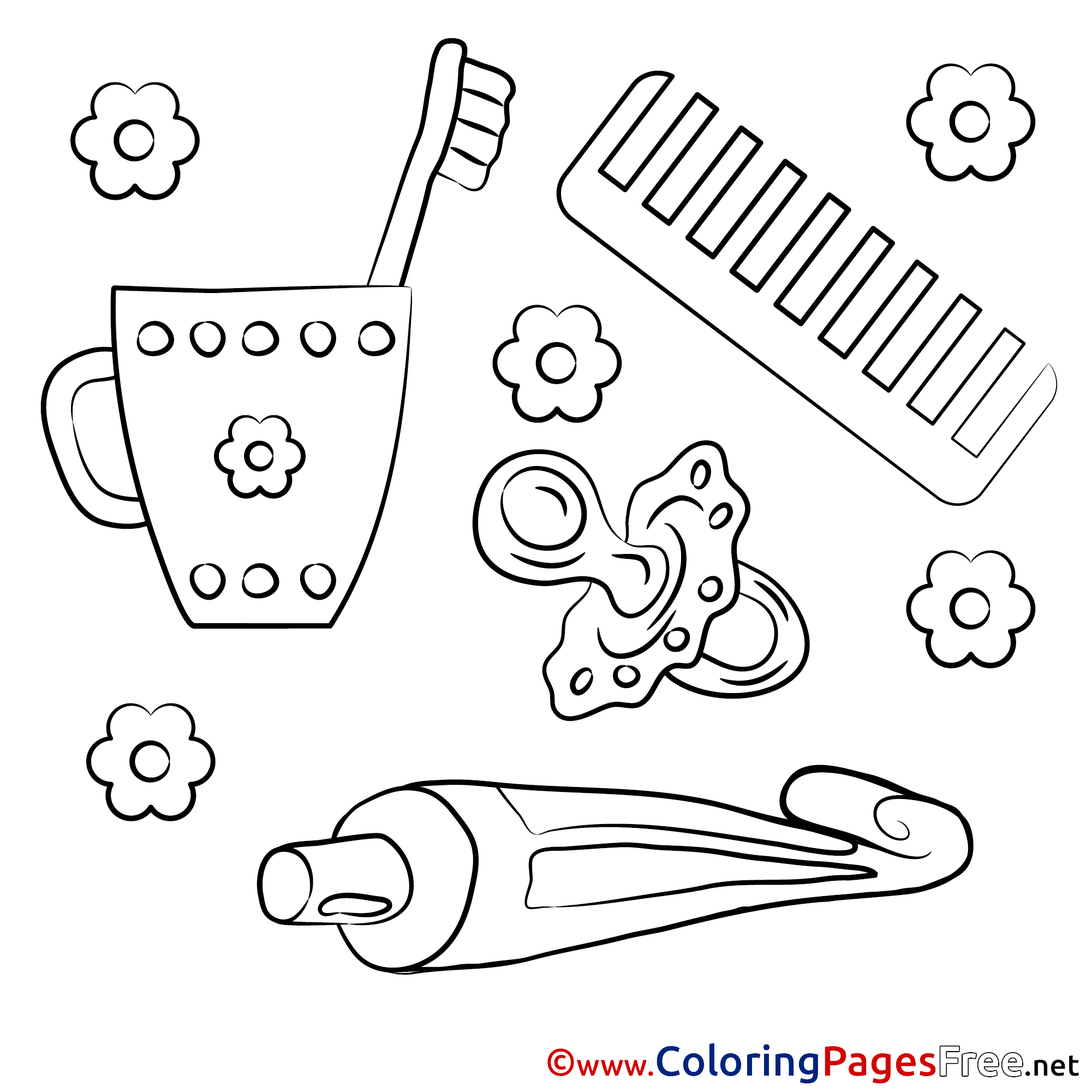 Toothpaste Coloring Page
