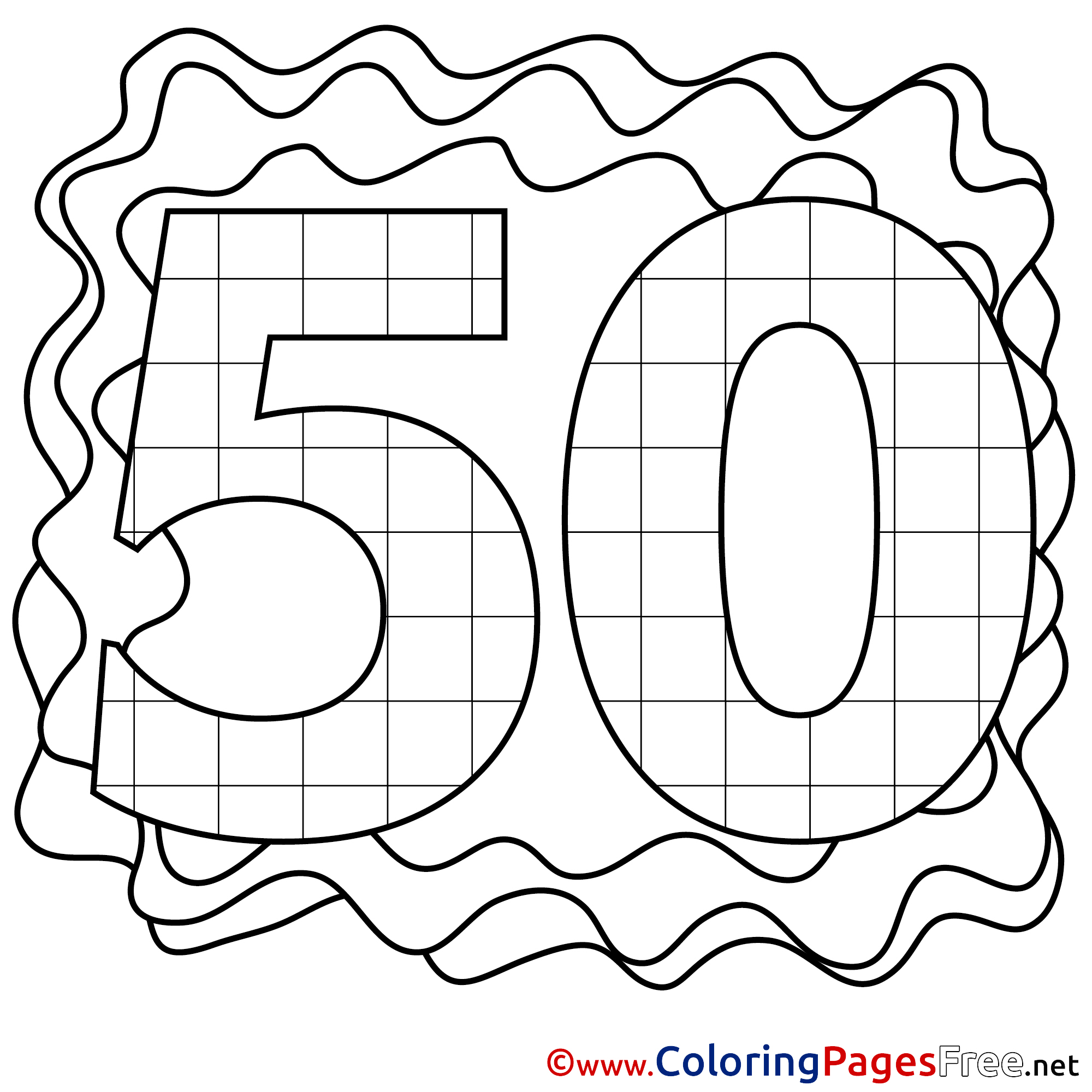 Number 50 Coloring Page Sketch Coloring Page Number 50 Coloring Page Sketch Coloring Page