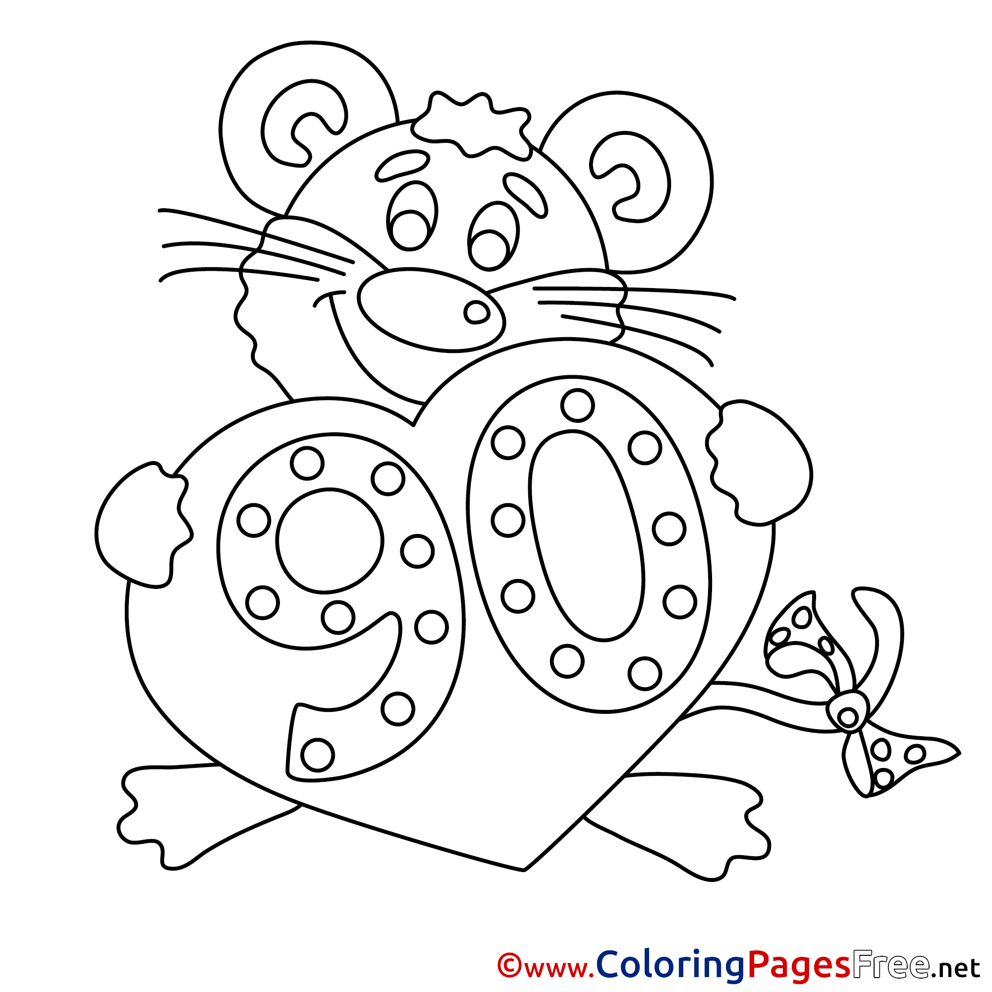 Download 90 Coloring Page Number 6 Numbers Sketch Coloring Page