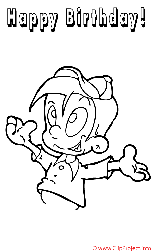 Birthday Coloring Pages Free
