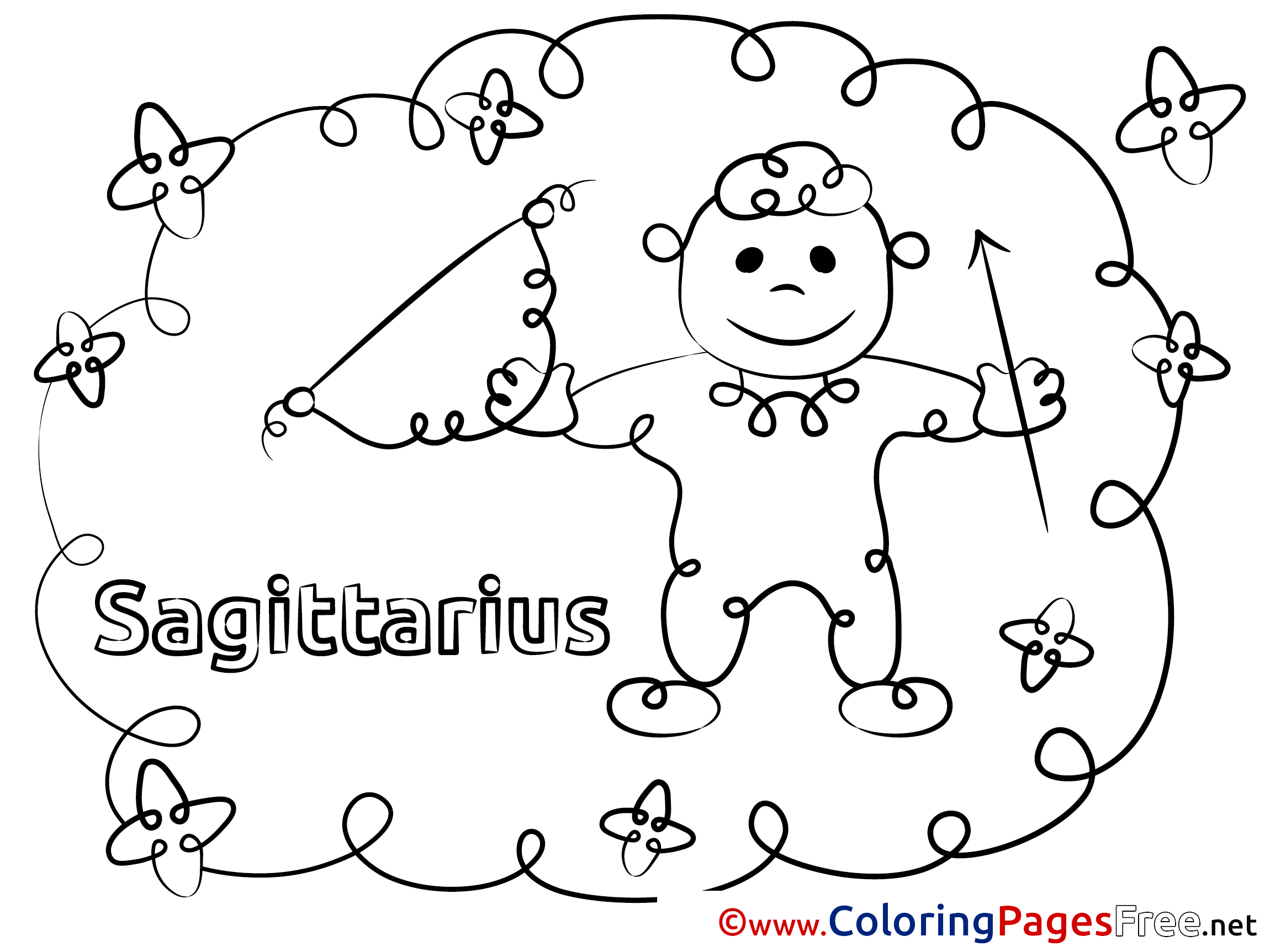 Sagittarius Download Happy Birthday Coloring Pages sagittarius-download-happy-birthday-coloring-pages