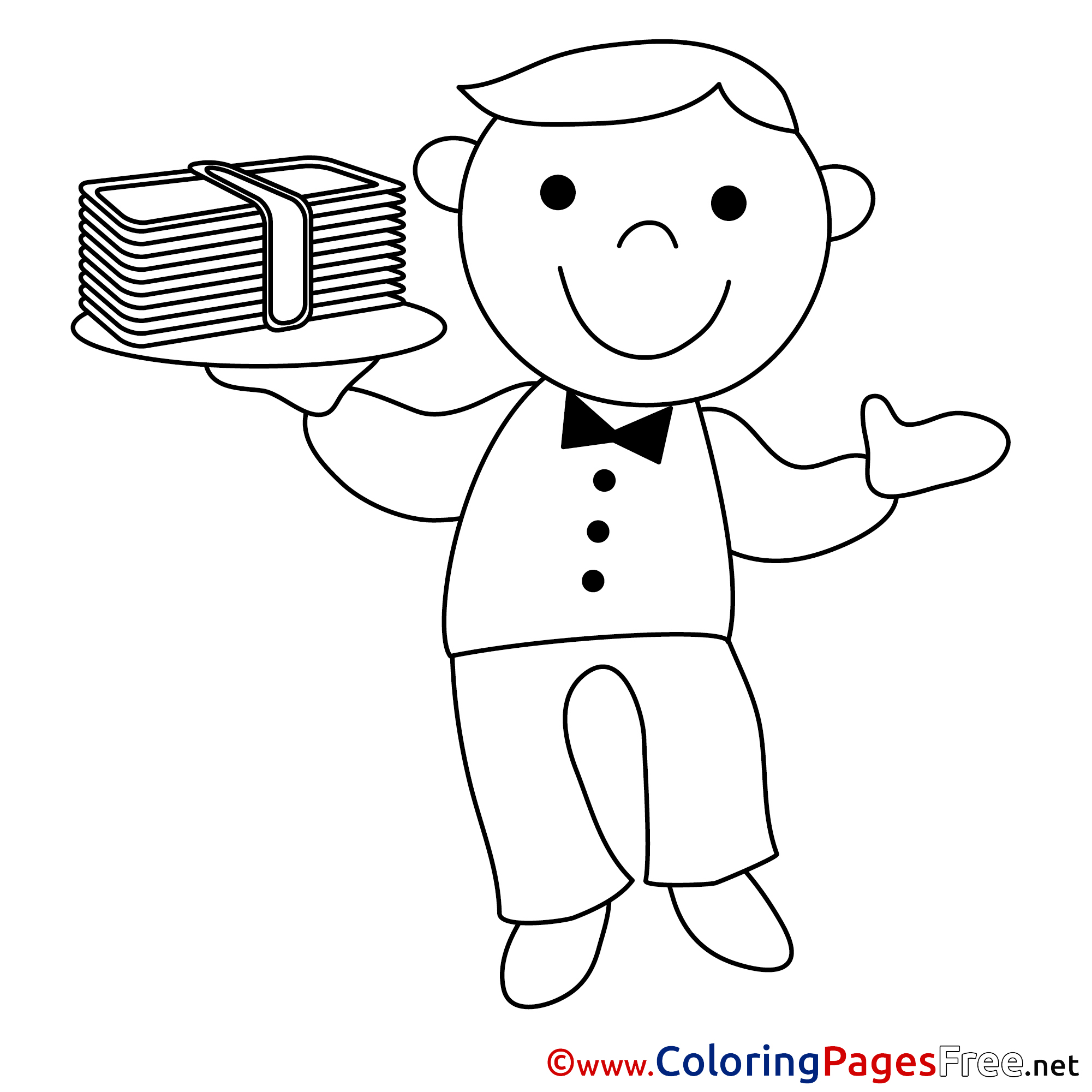 Man Money free Colouring Page Business