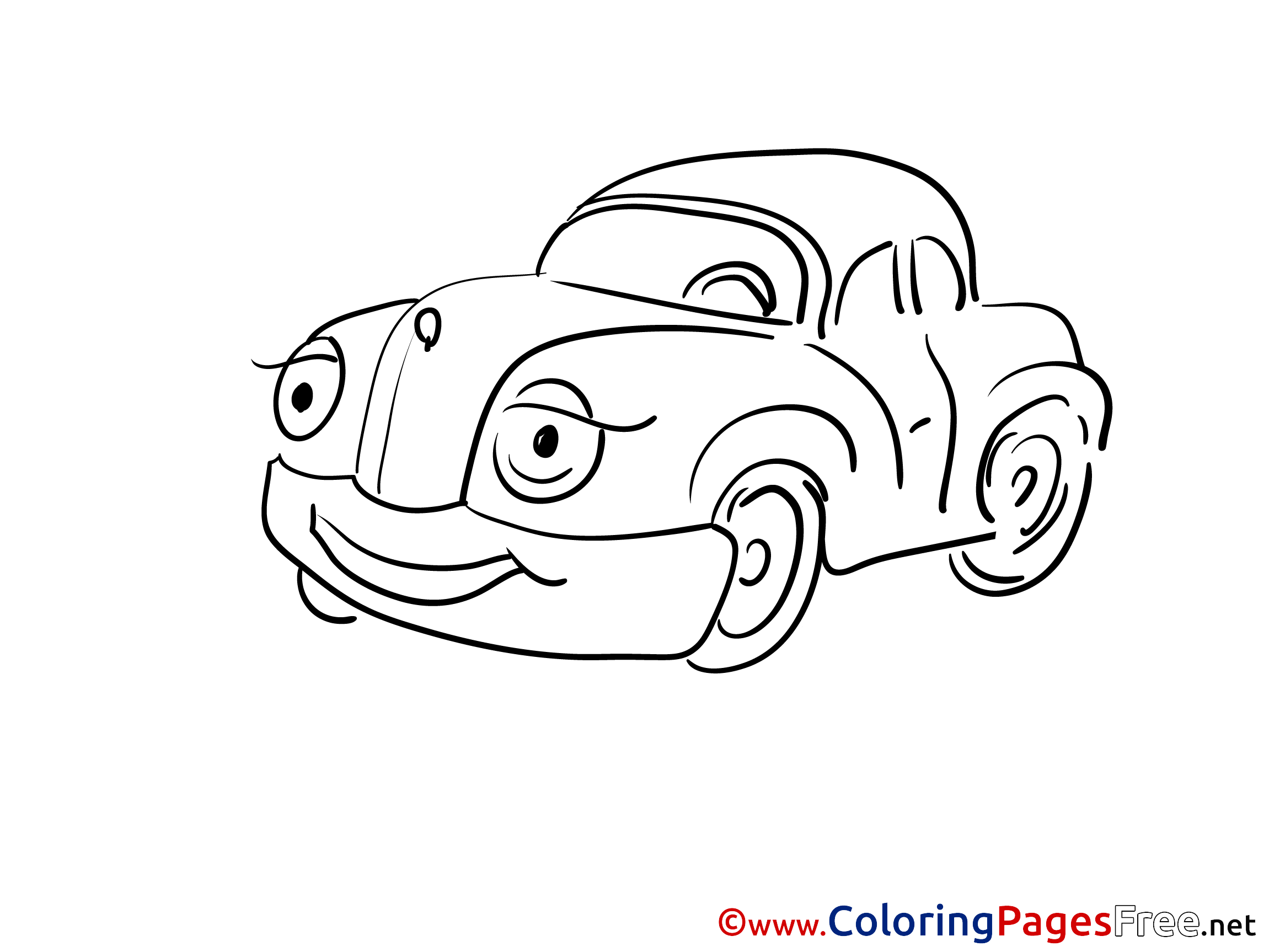 Children Car download Colouring Page