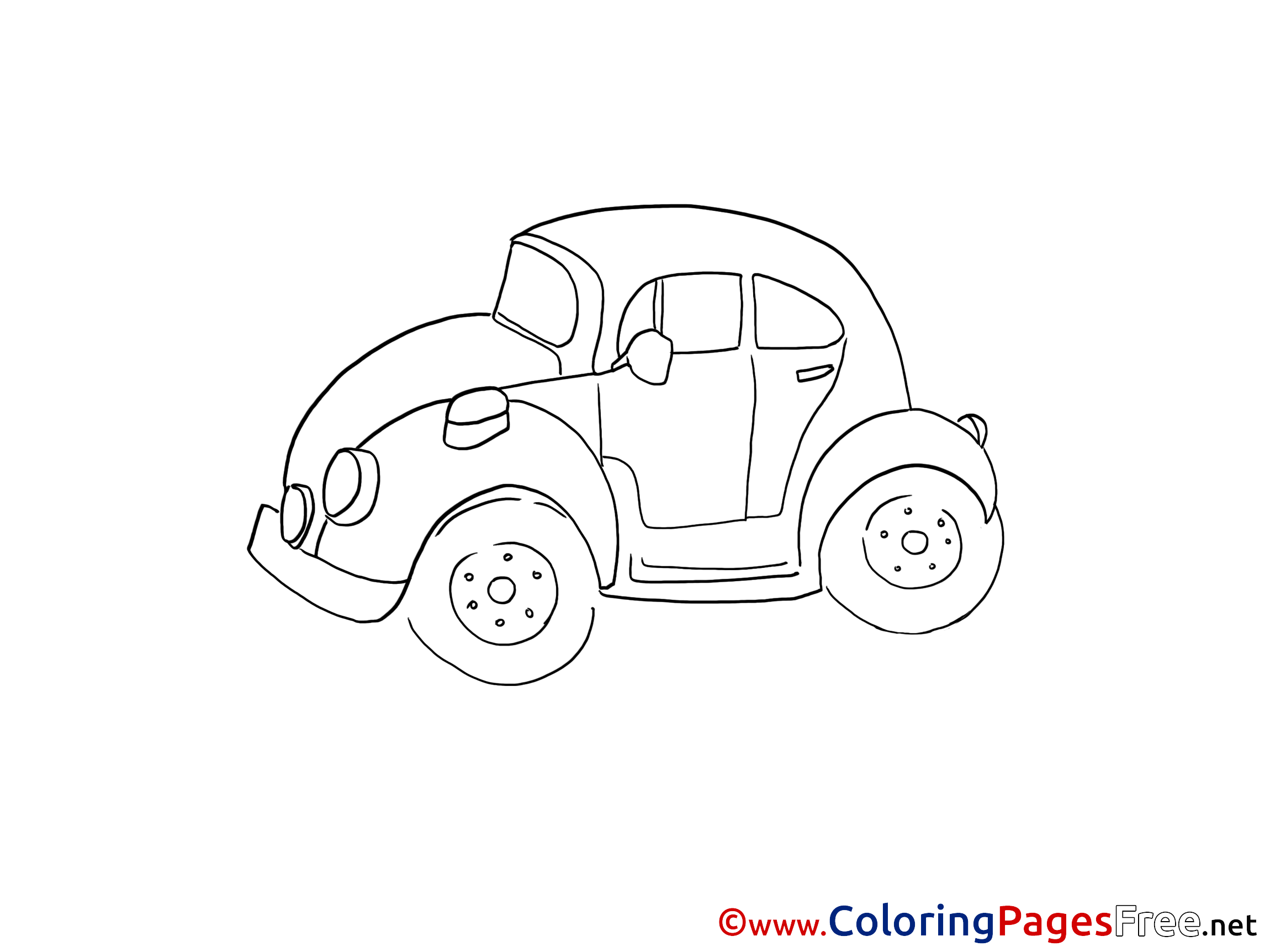Mini Car Free Printable Coloring Sheets