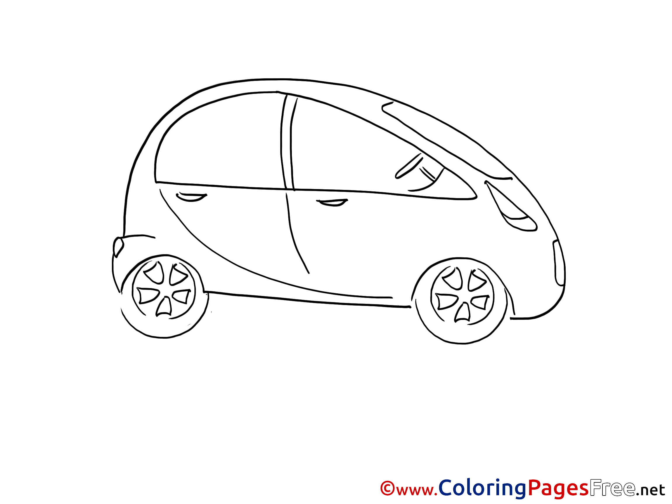 Mini Car Printable Coloring Pages For Free