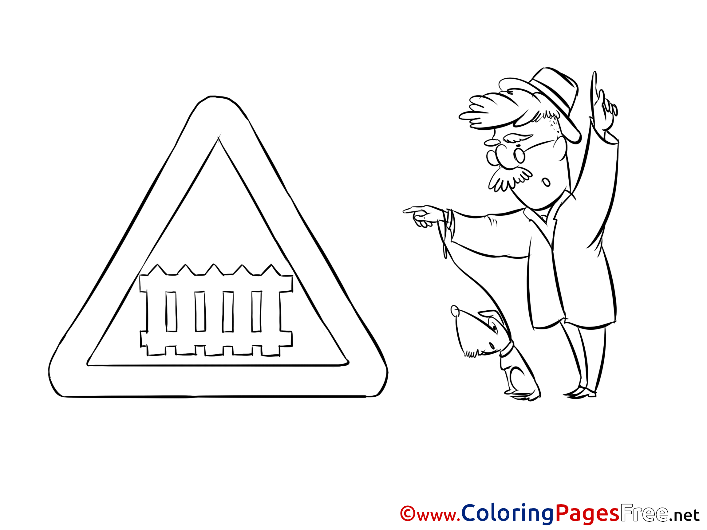 Sign for Kids printable Colouring Page