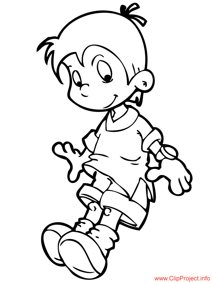 Boy coloring page free