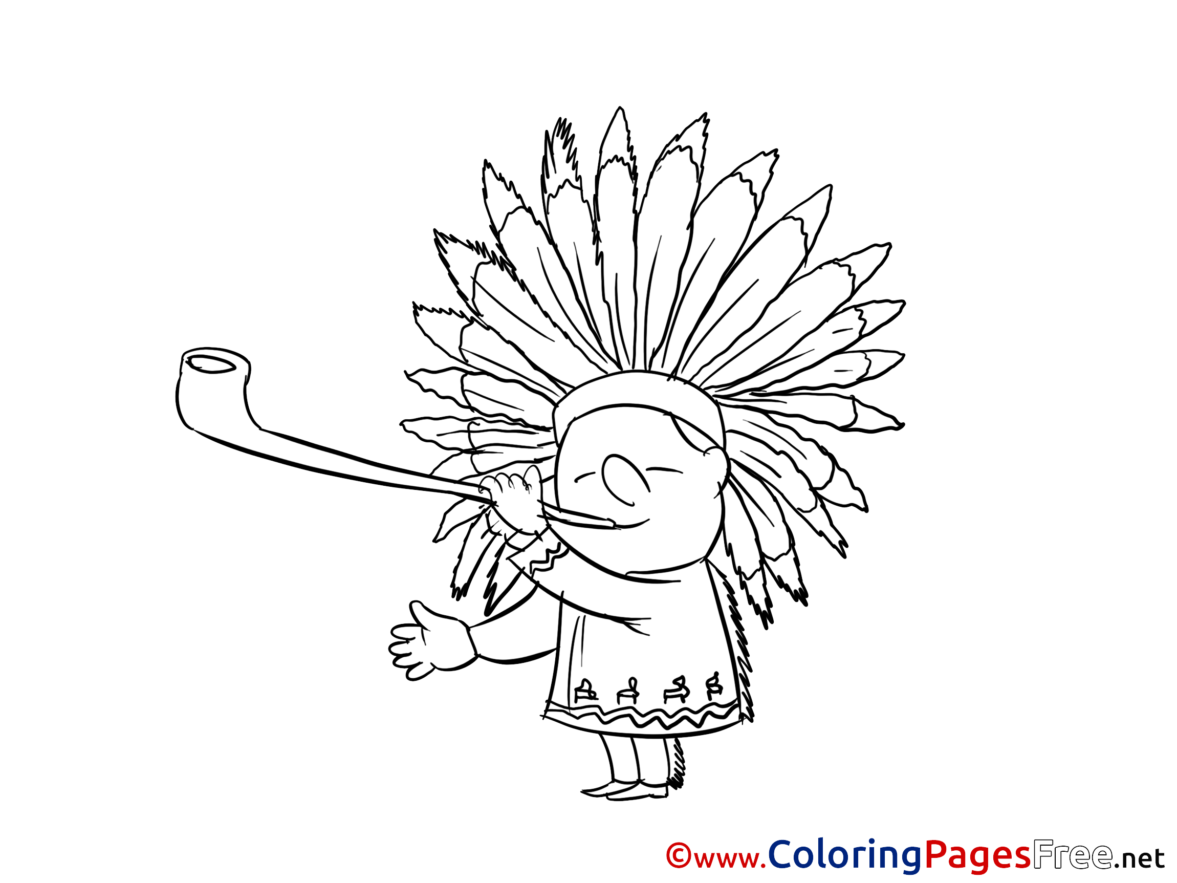 Indian Kids free Coloring Page