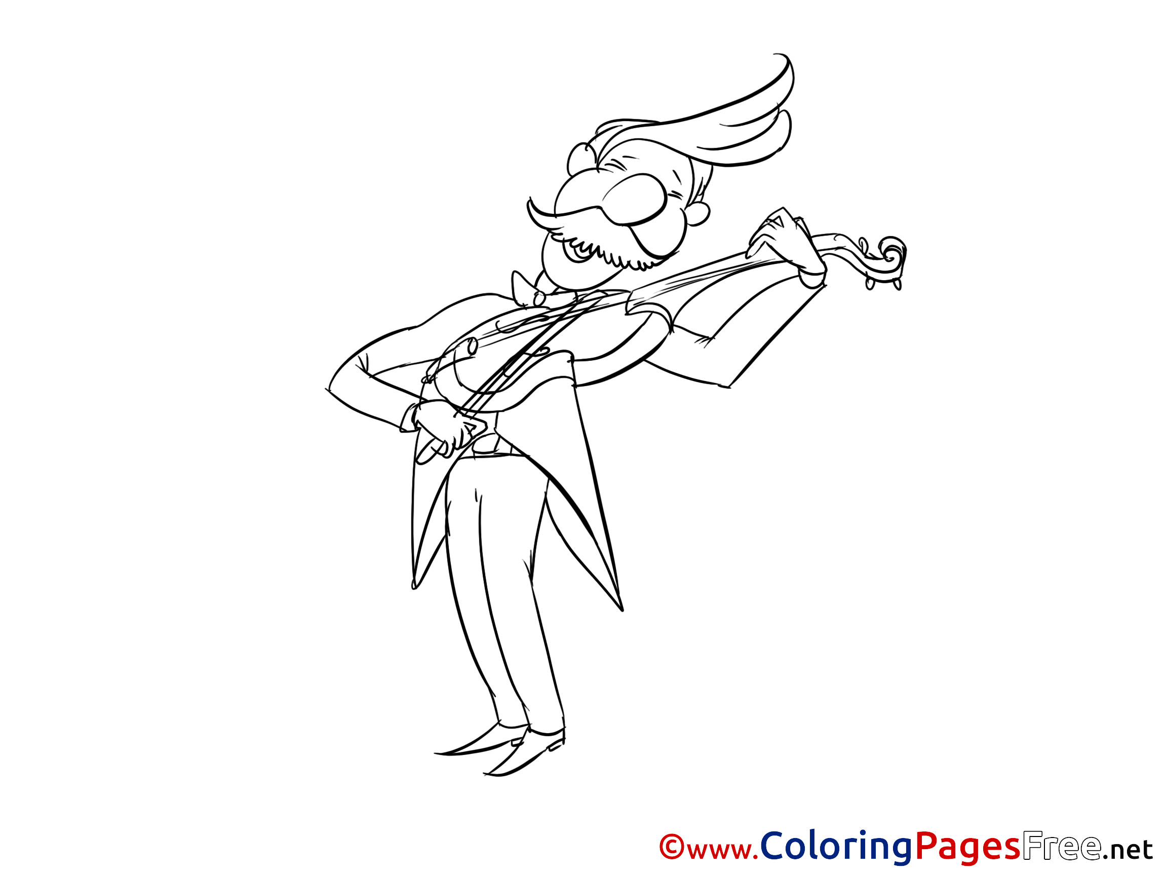 Download Violin download Colouring Sheet free