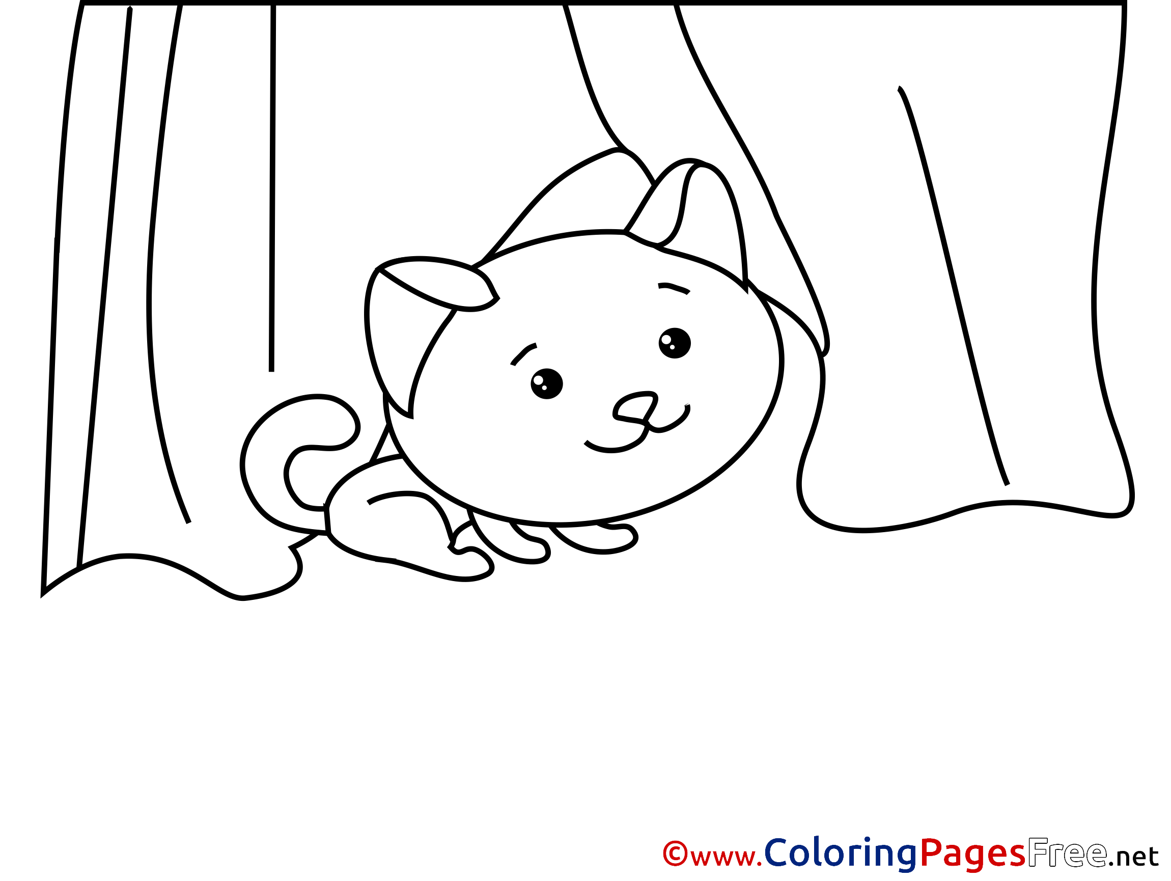 Kitten printable coloring sheets download