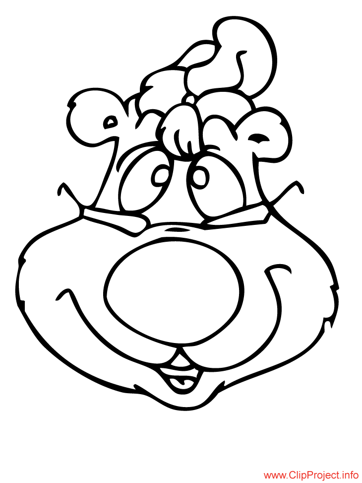 Christmas free colouring page