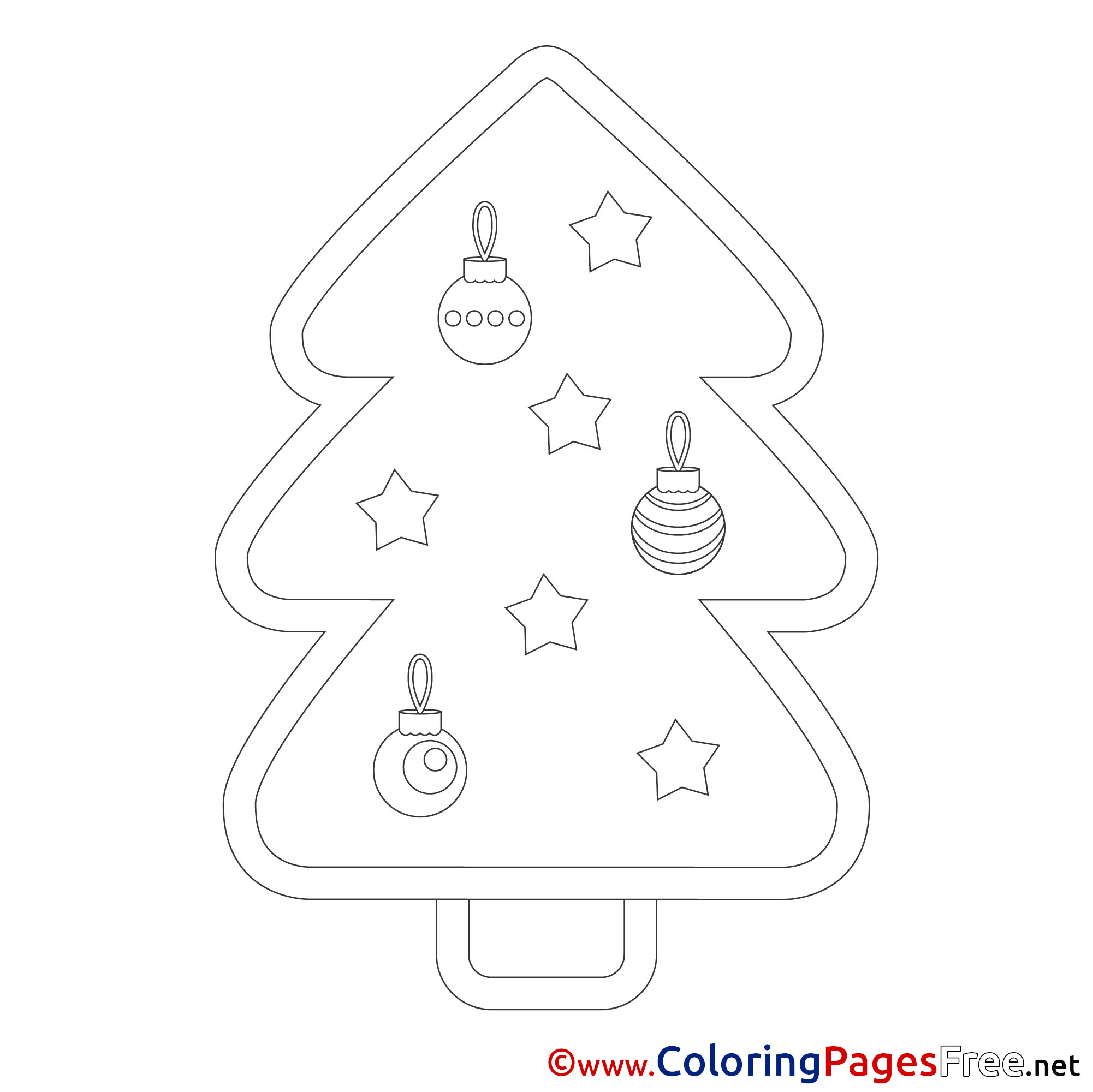 Toys Tree Coloring Sheets Christmas Free
