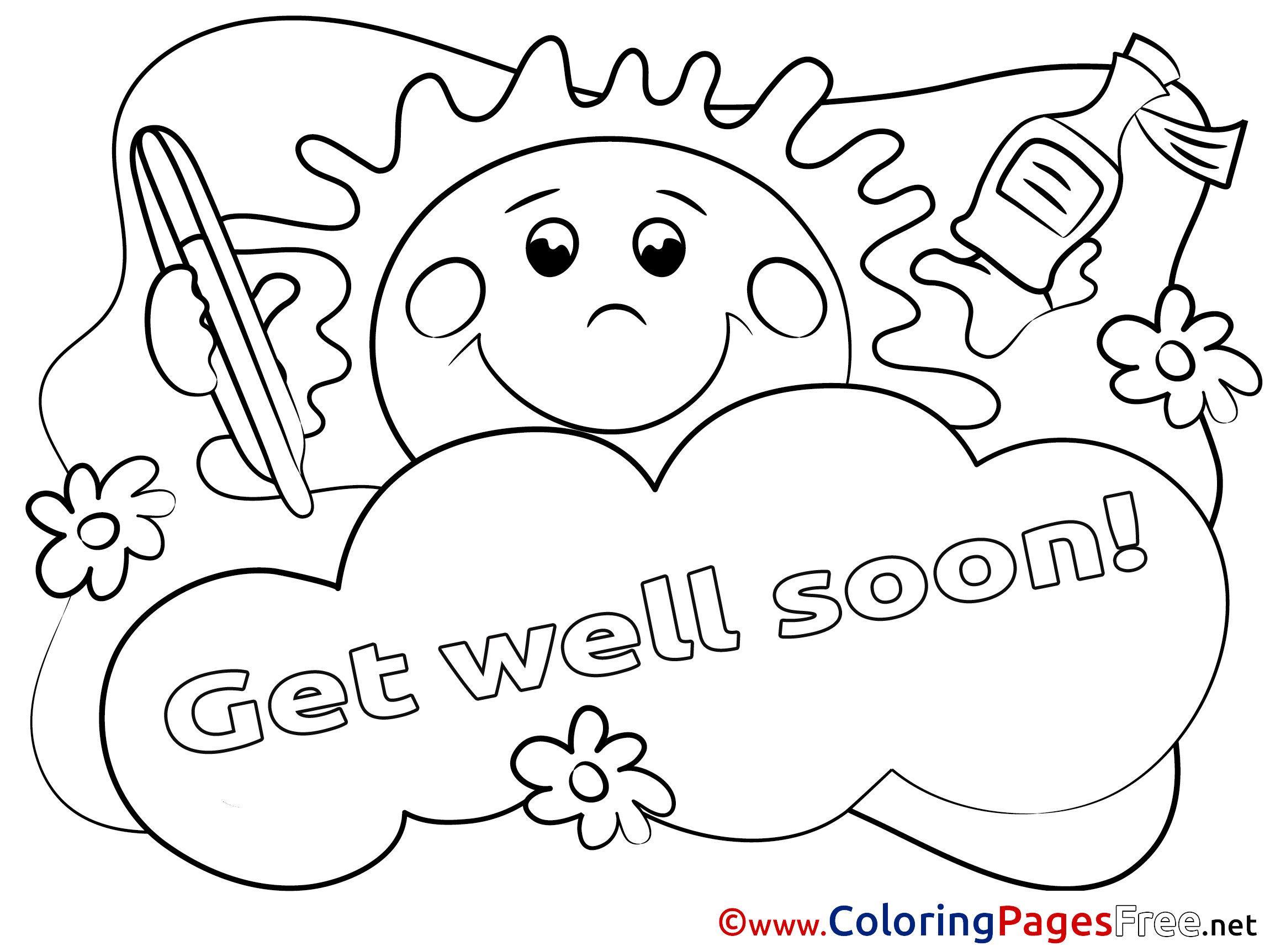 Printable Coloring Pages Get Well Soon Printable Coloring Pages