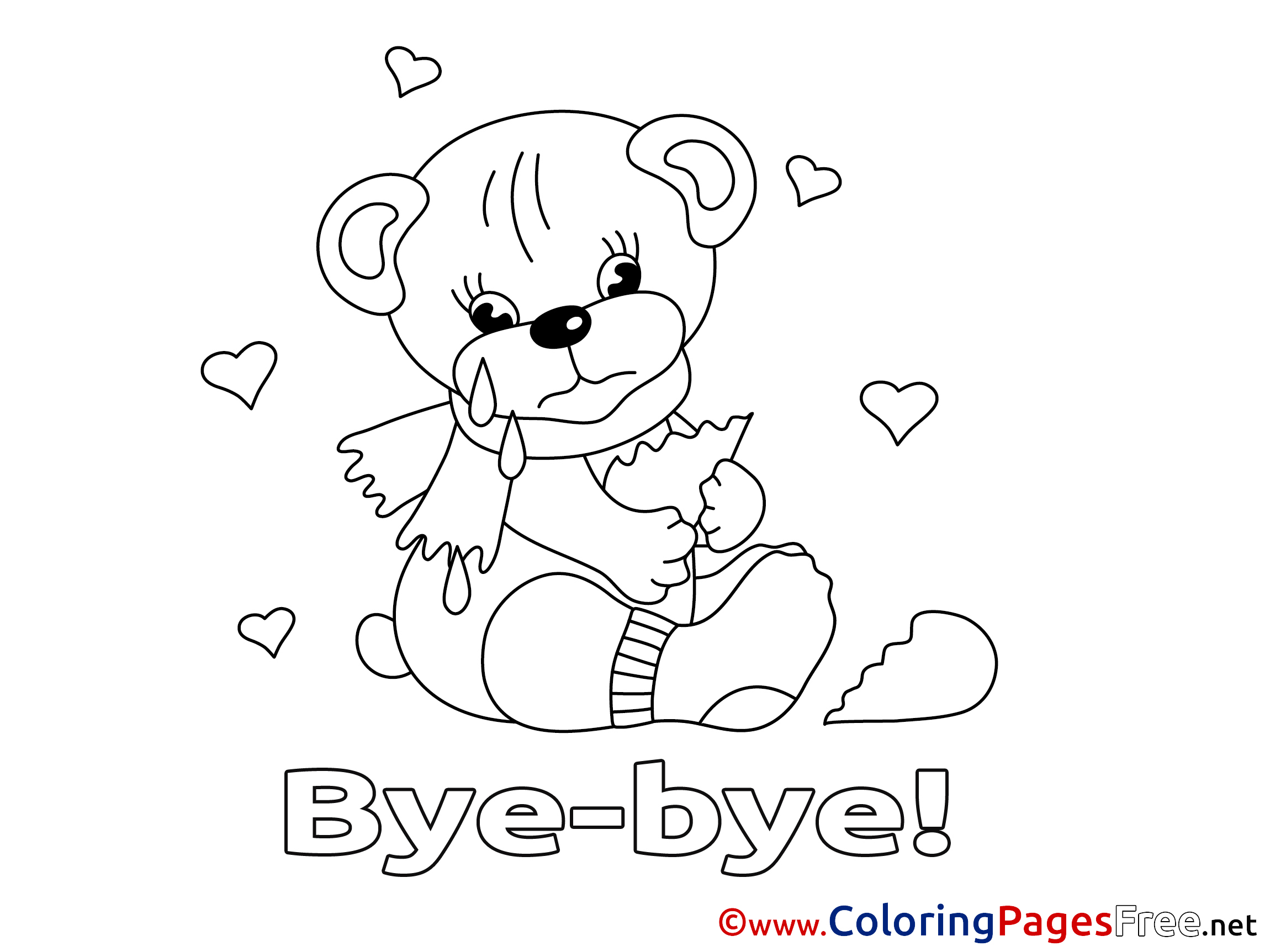 Goodbye Summer Coloring Page