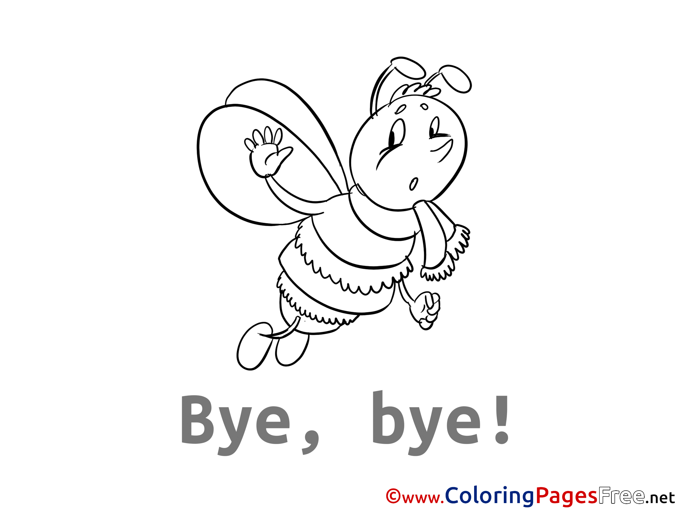 Goodbye Coloring Pages Free