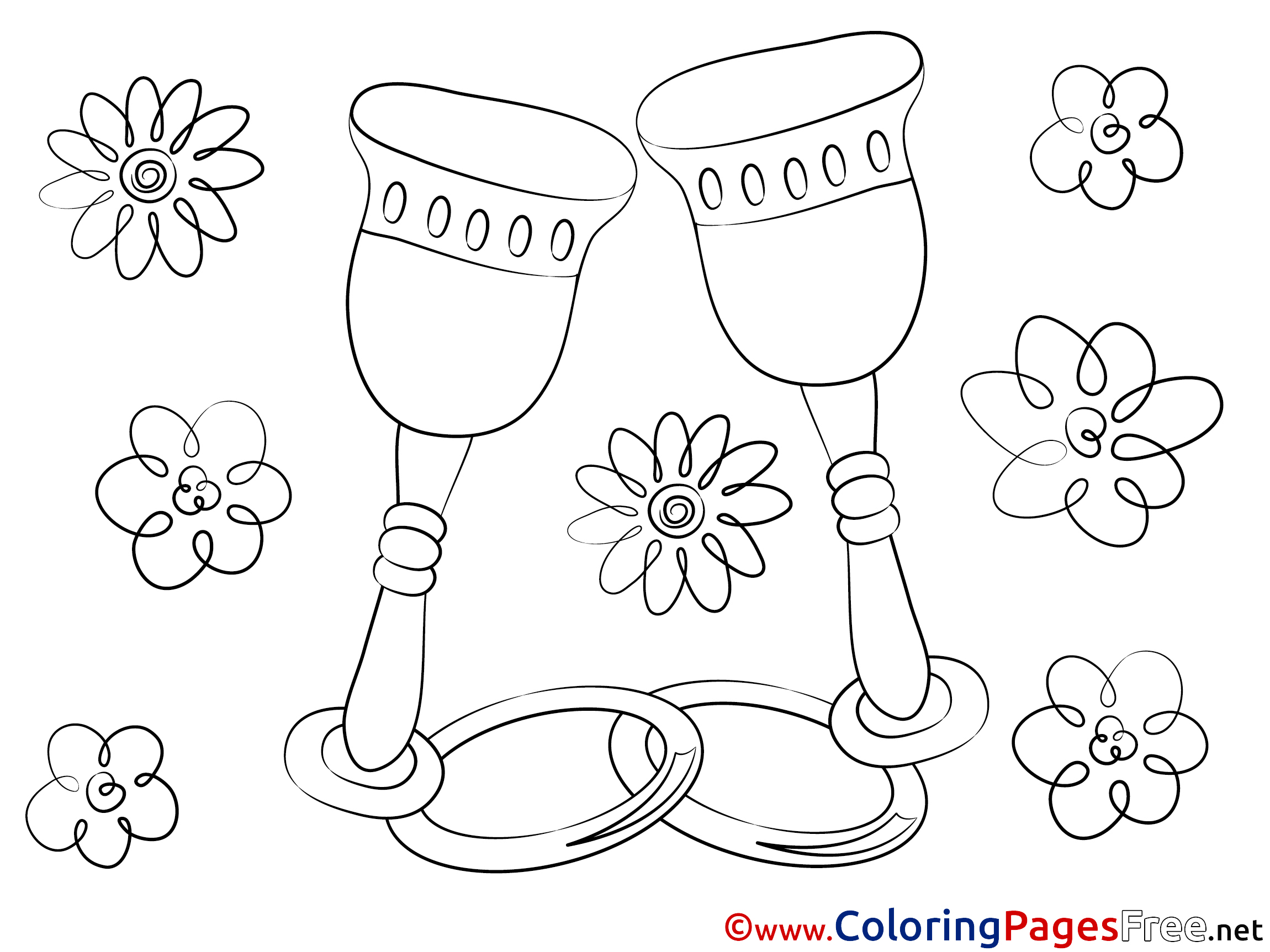 Glasses Love Coloring Pages Free
