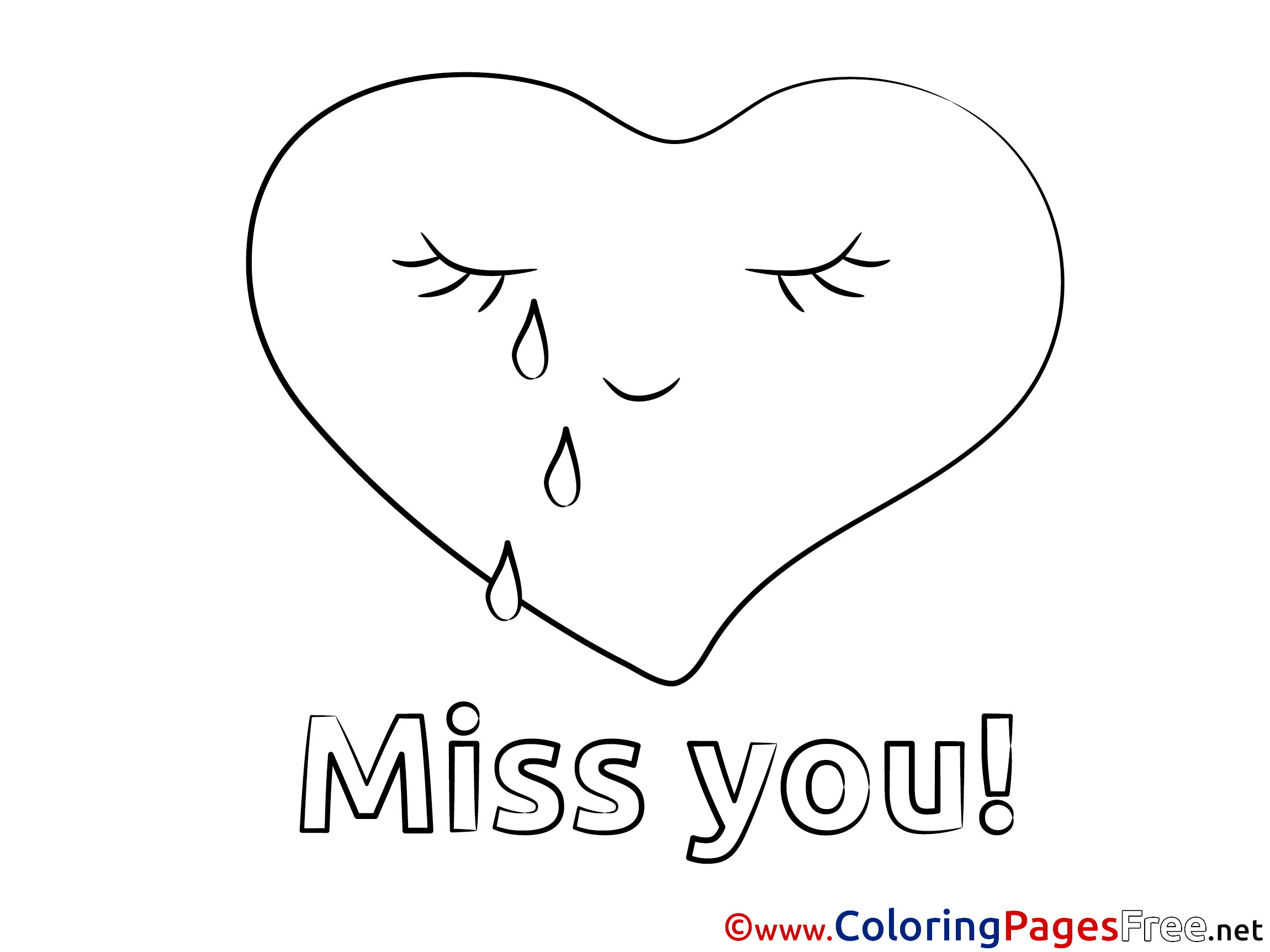 miss you coloring pages