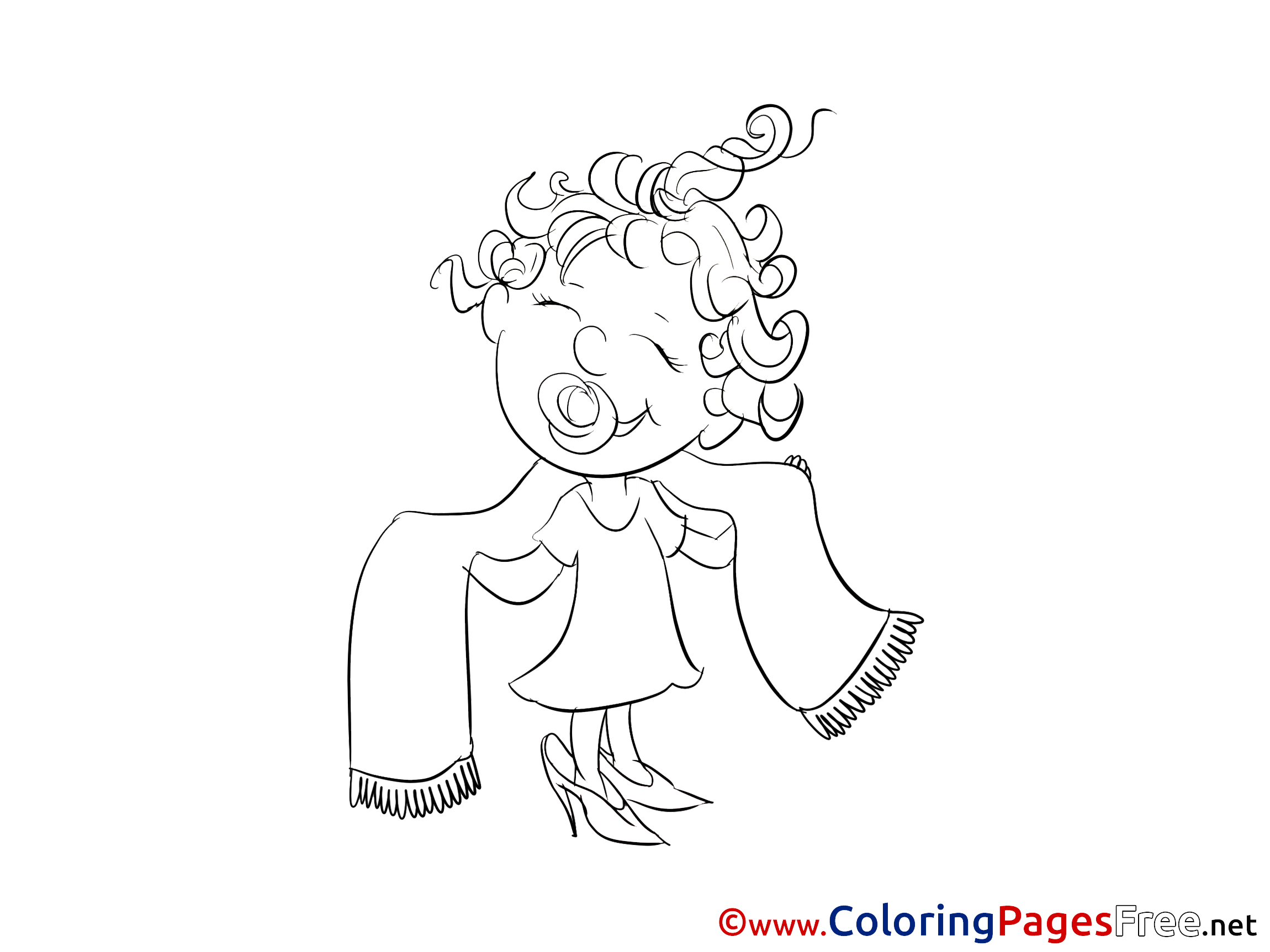 Towel For Kids Printable Colouring Page