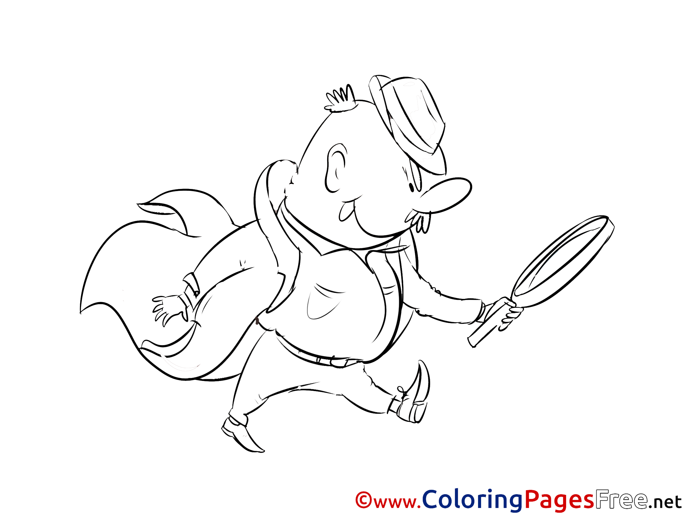 Printable Coloring Pages Detective Coloring Pages