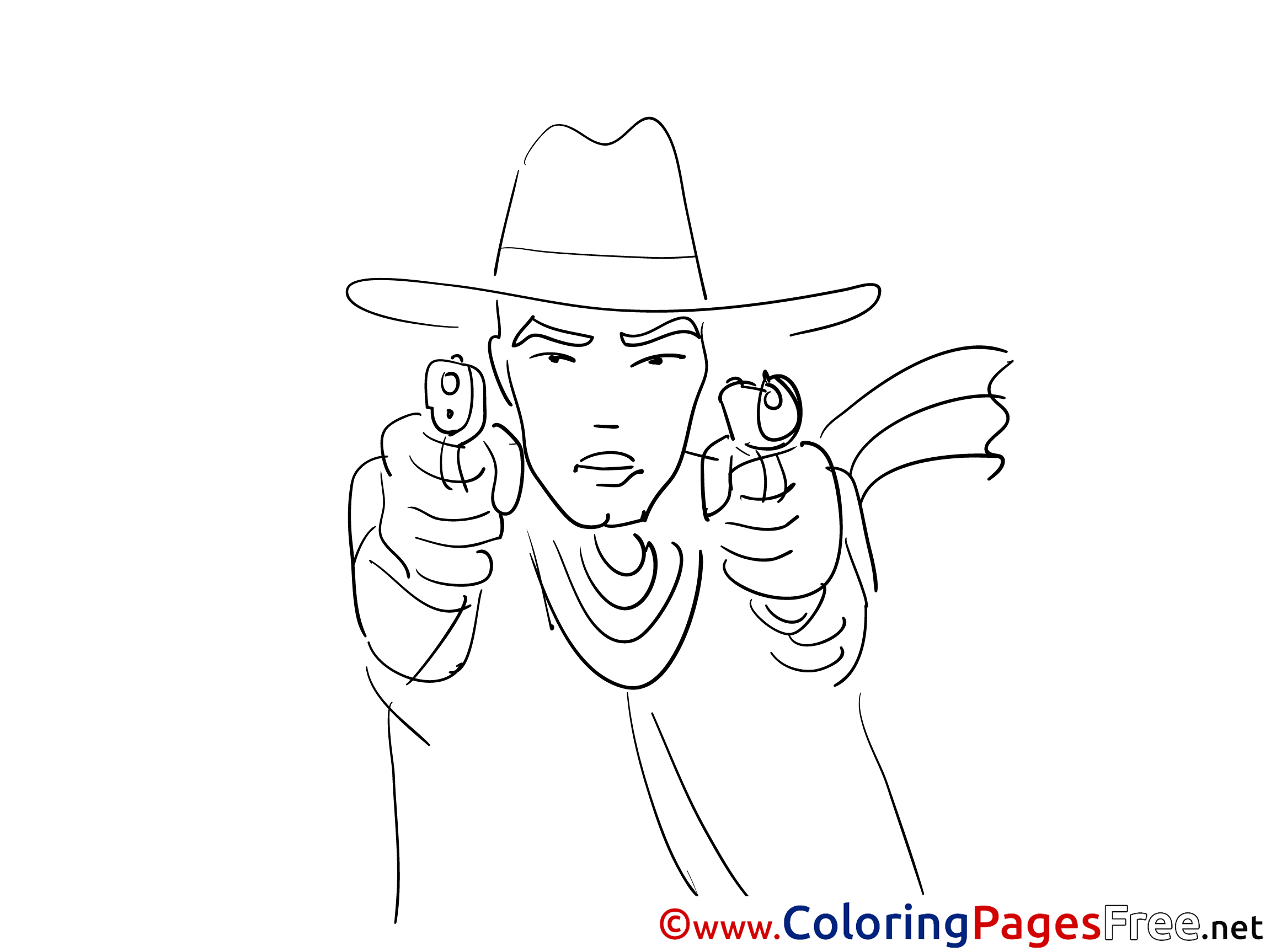 Gangster Free Printable Coloring Sheets