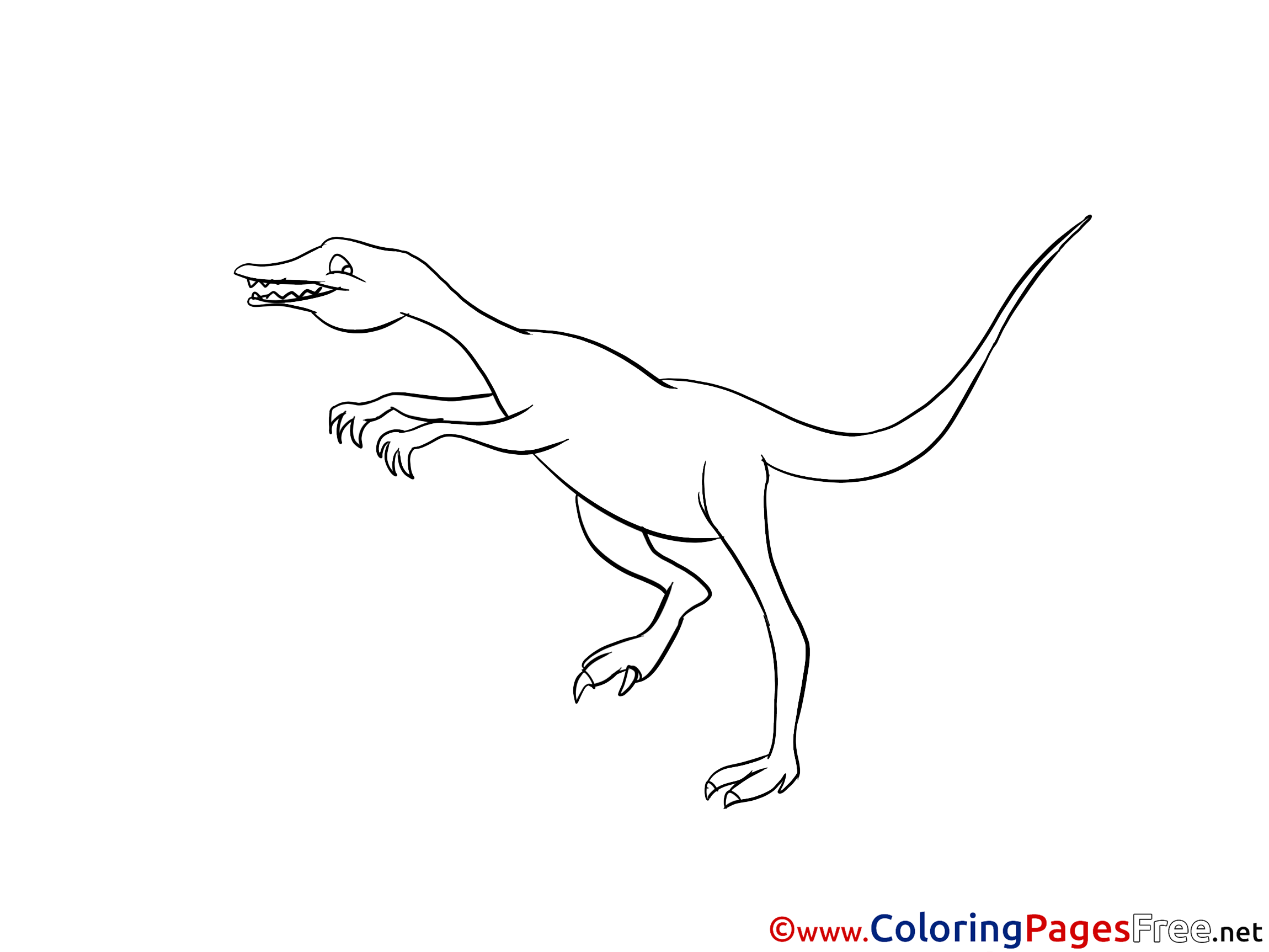 Velociraptor Printable Coloring Sheets Download