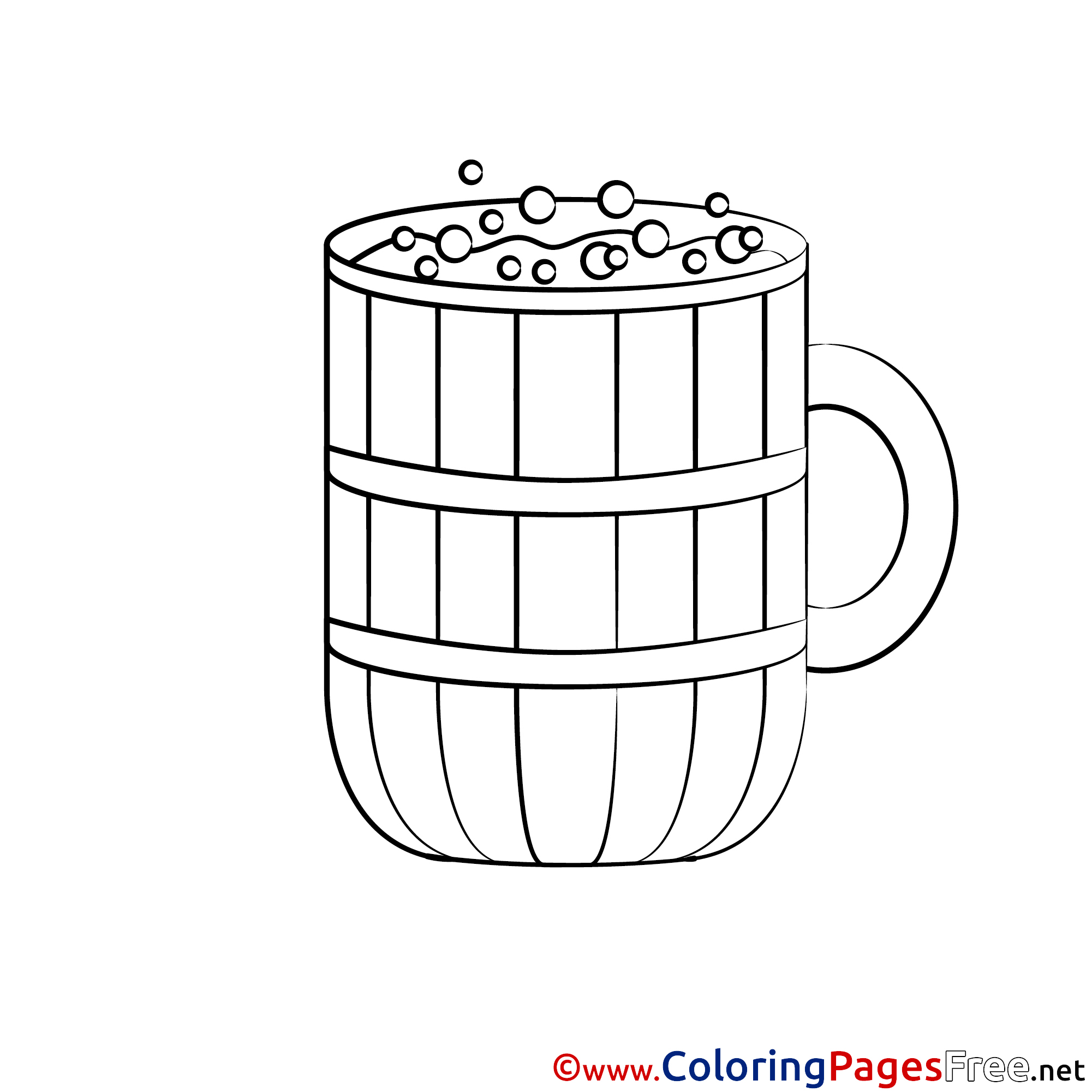 Beer Mug for free Coloring Pages download