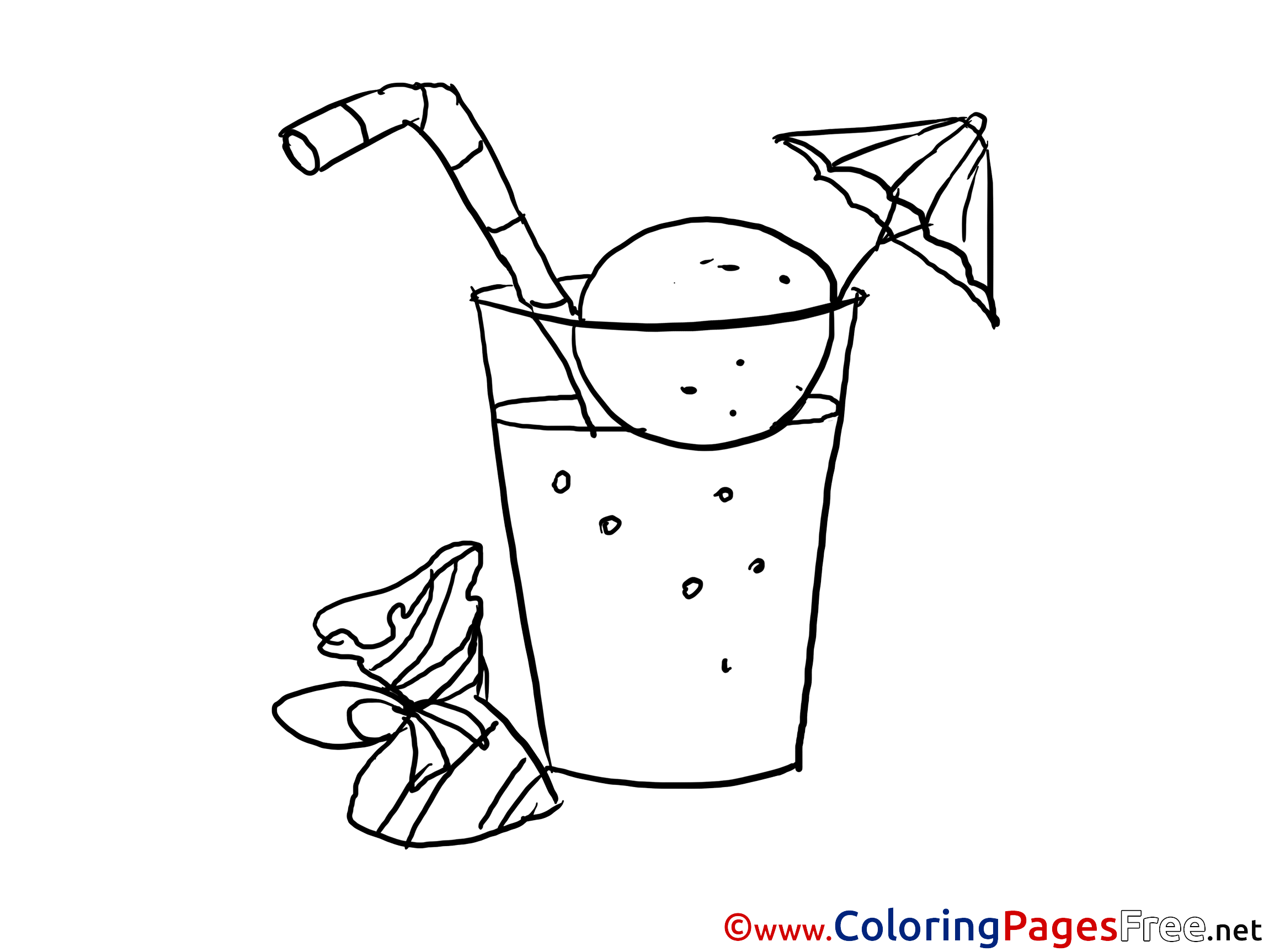 Download Cocktail free Colouring Page download
