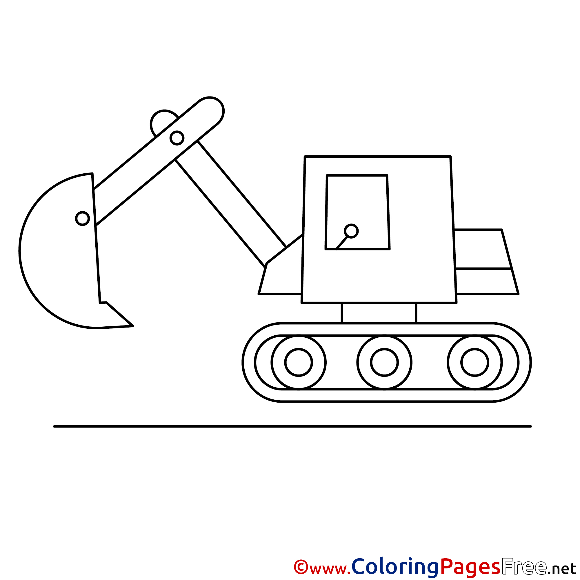 Excavator Coloring Page Carinewbi