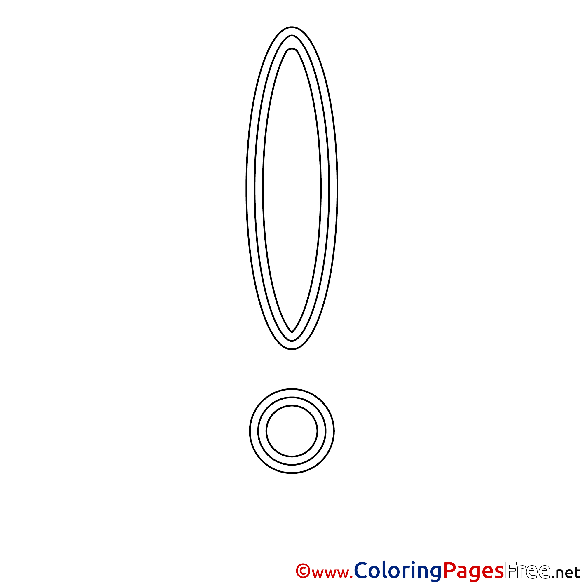 Exclamation Mark Free Printable Coloring Sheets