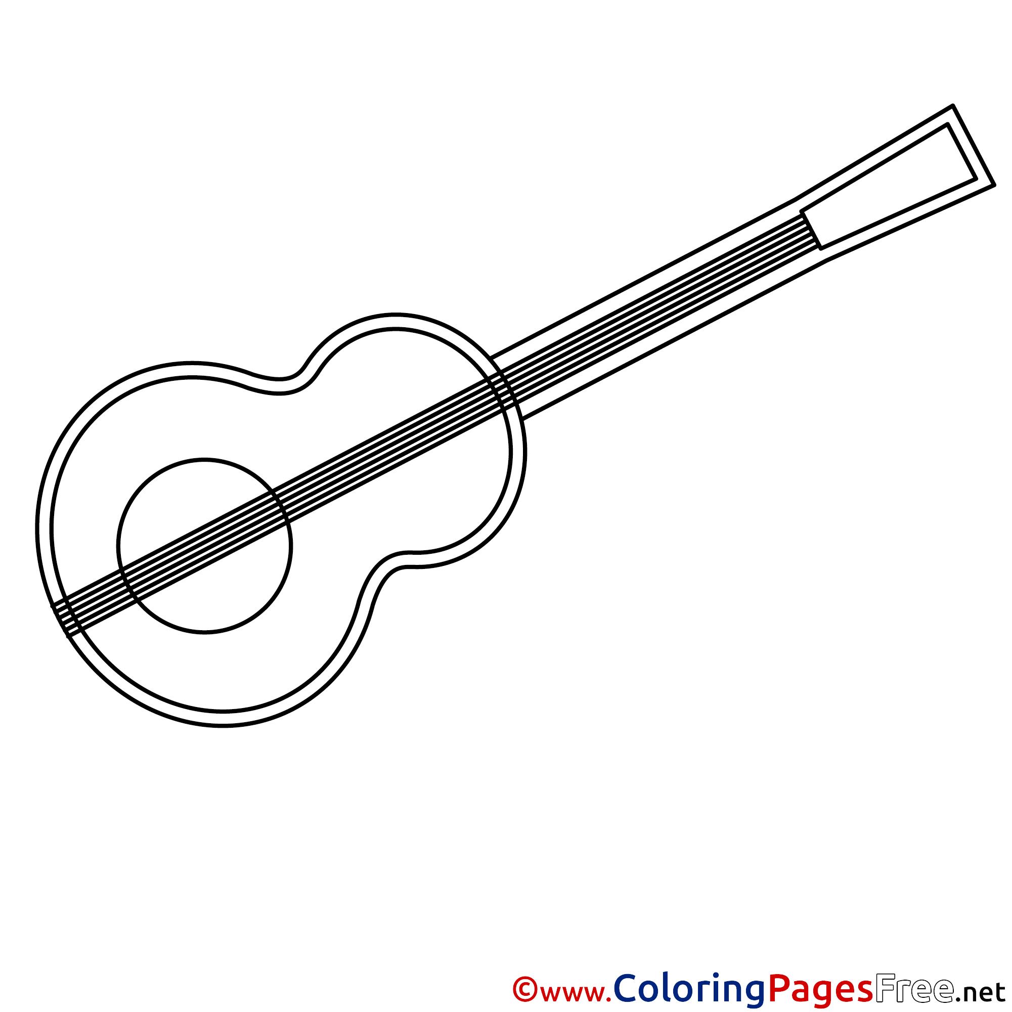 Guitar Coloring Pages For Free