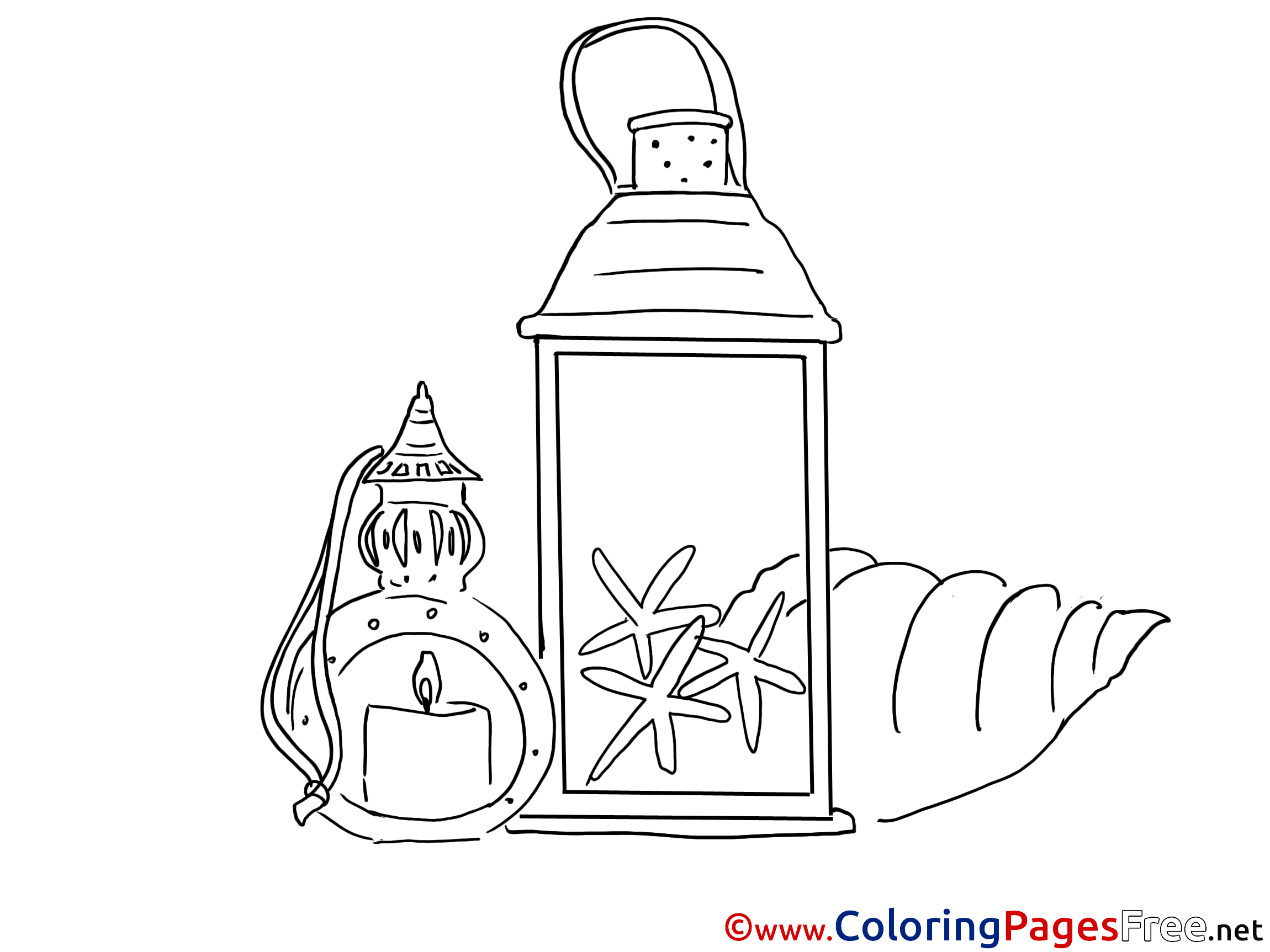 Lantern for free Coloring Pages download