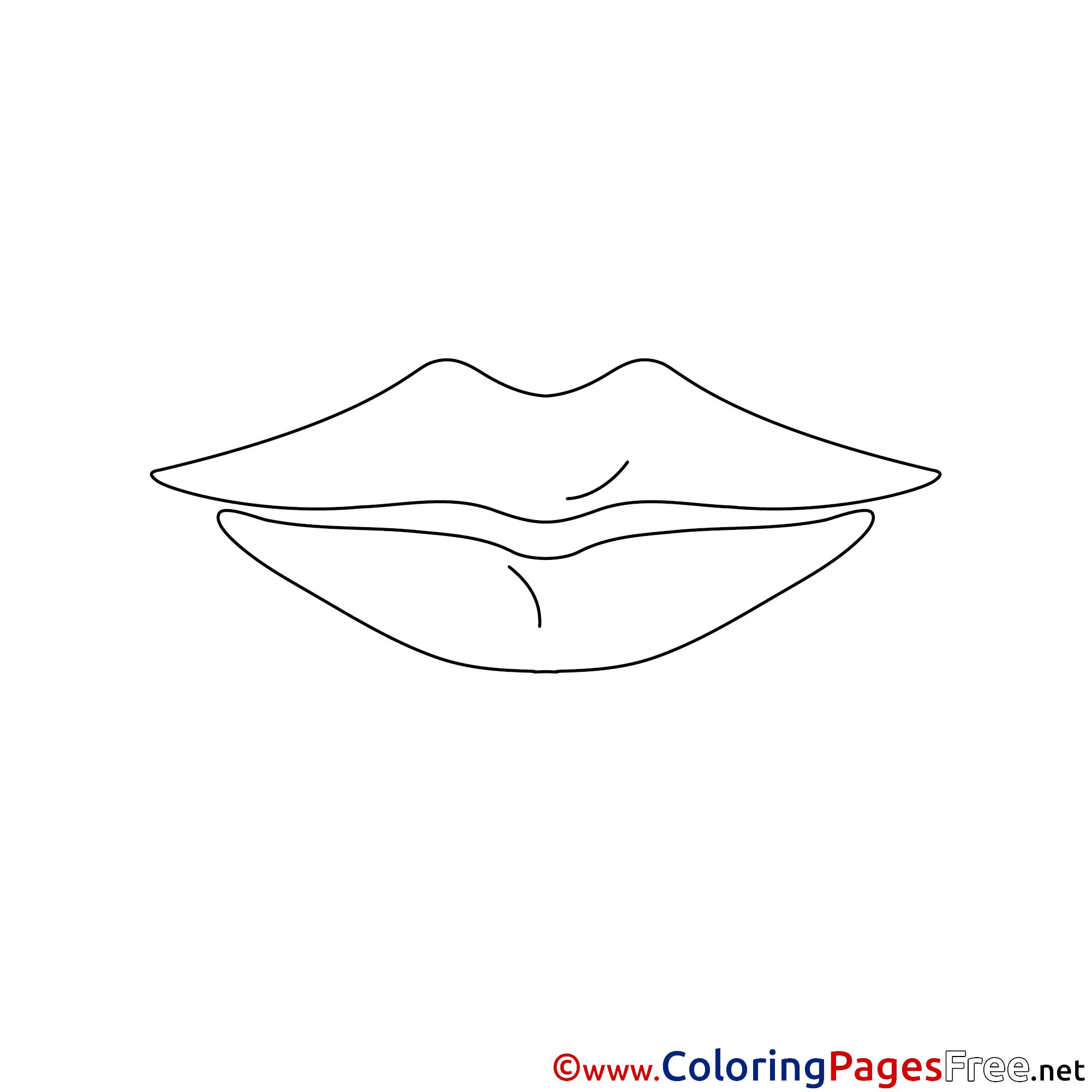 lips printable coloring pages