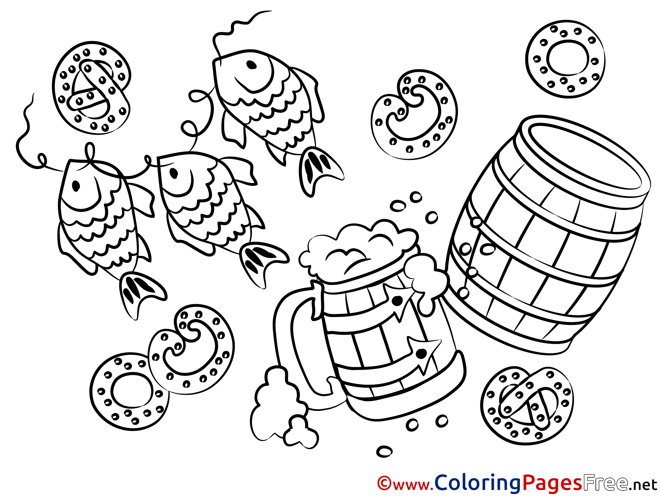 Oktoberfest Children Download Colouring Page
