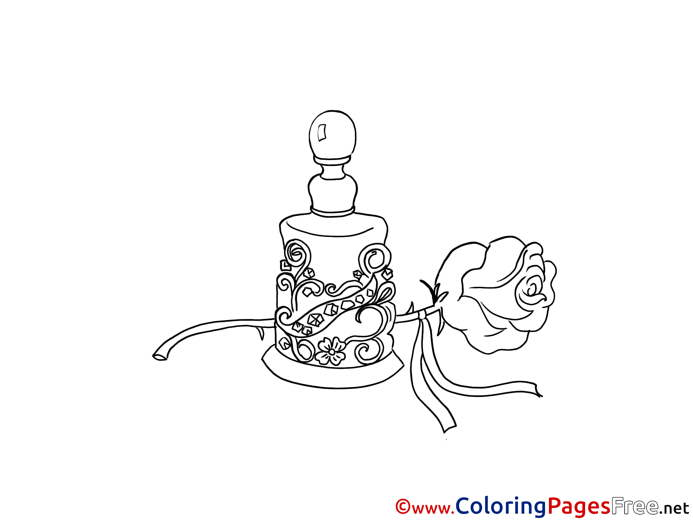 Perfume Rose Coloring Pages For Free