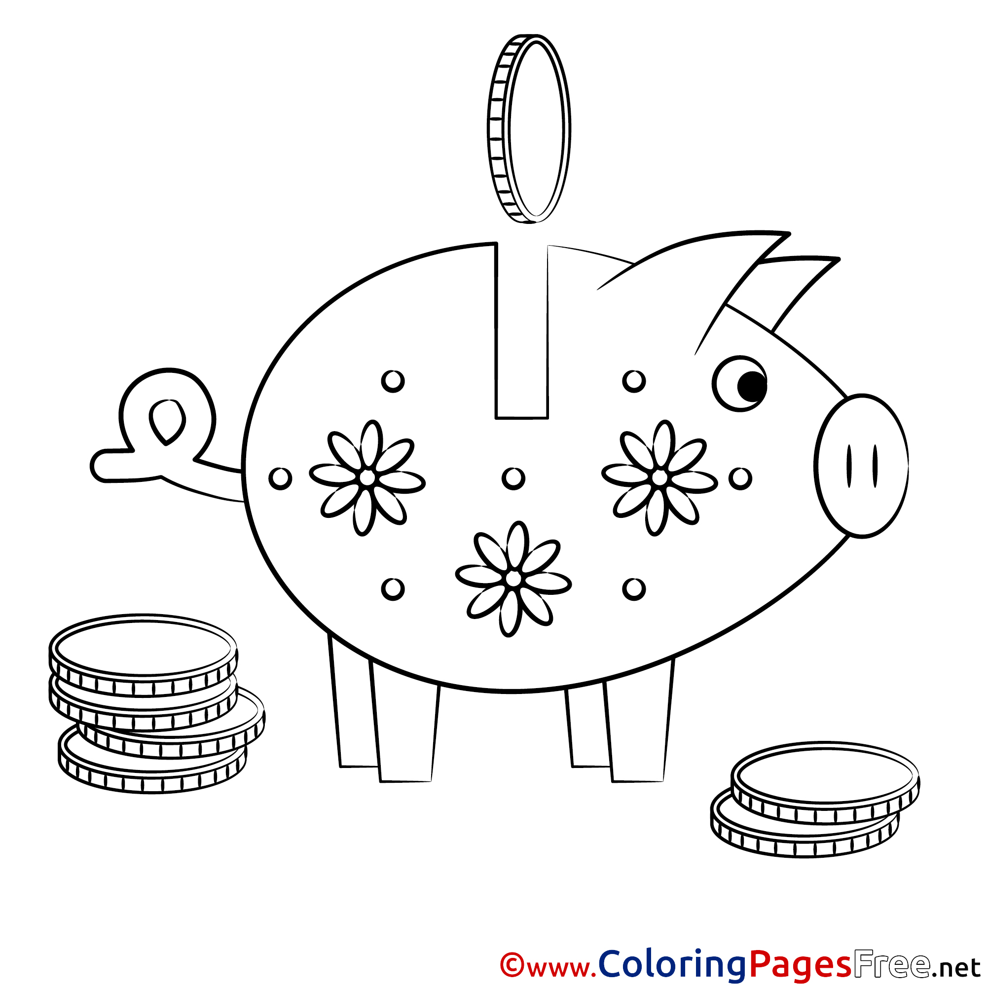 Loudlyeccentric 30 Piggy Bank Coloring Sheet